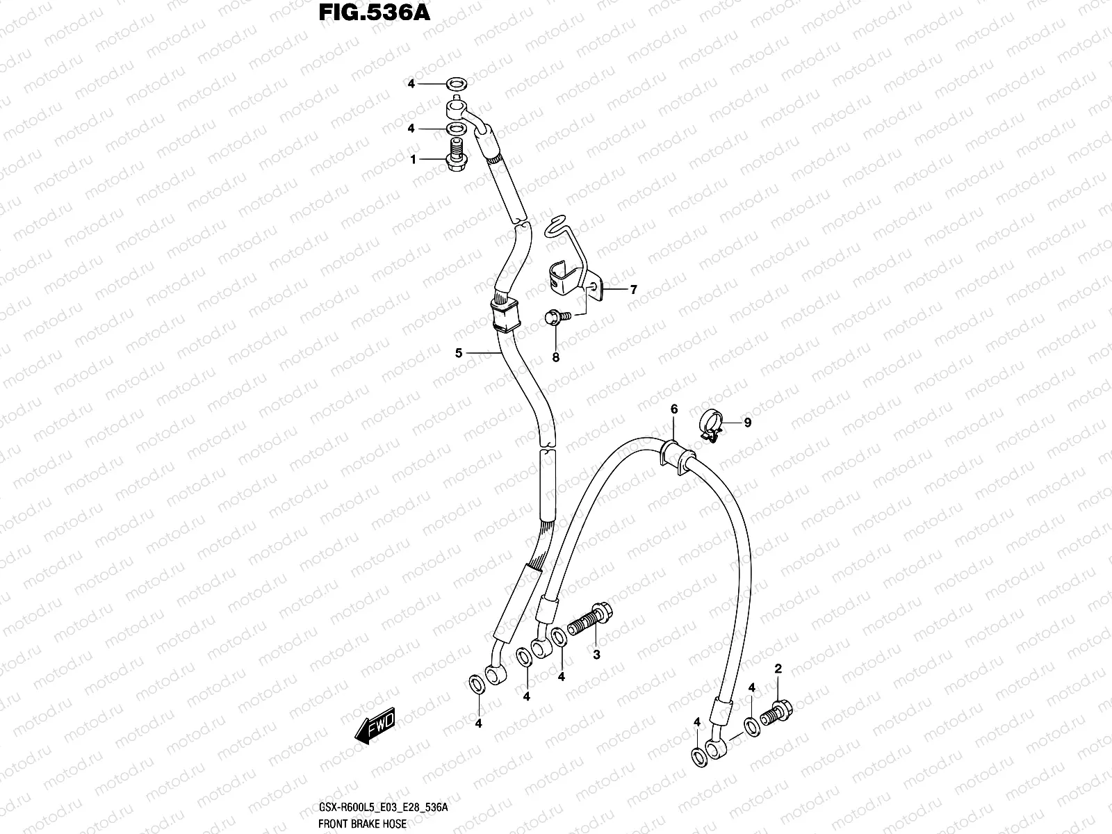 536A - FRONT BRAKE HOSE