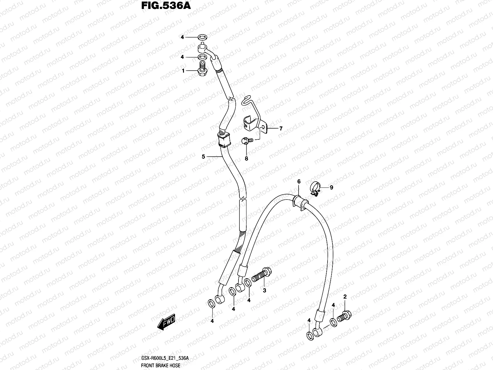 536A - FRONT BRAKE HOSE
