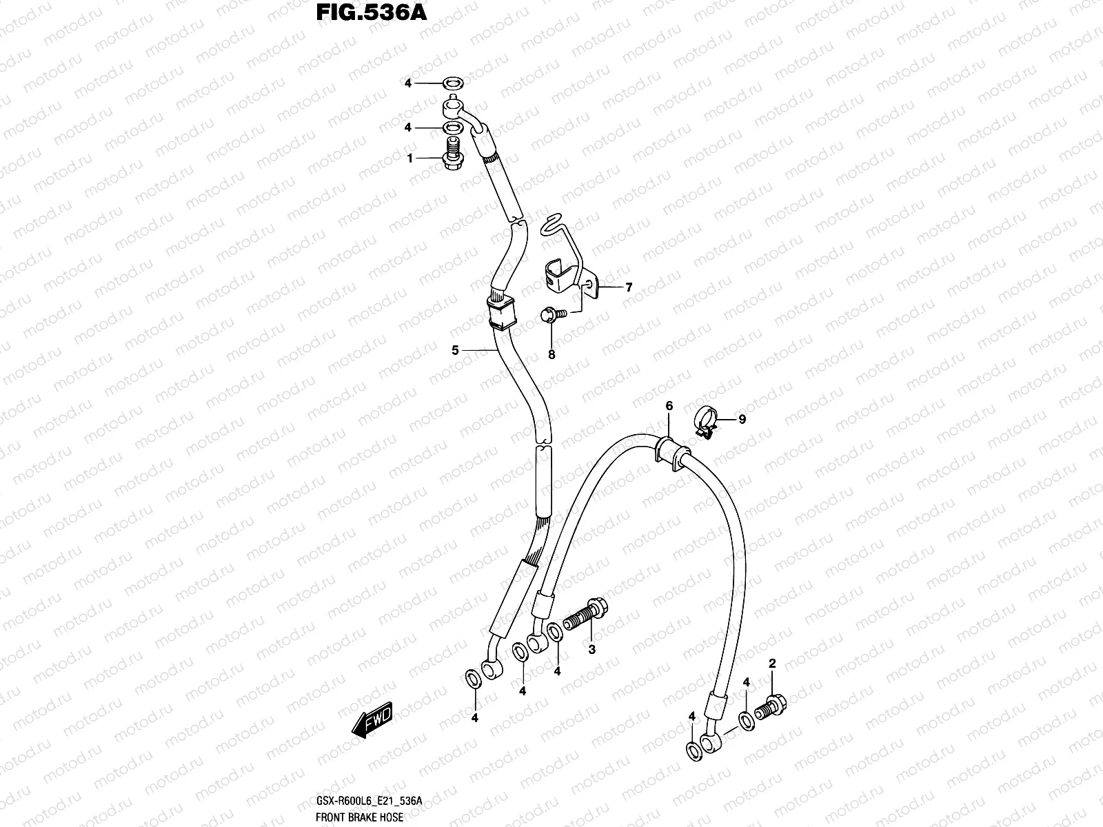 536A - FRONT BRAKE HOSE