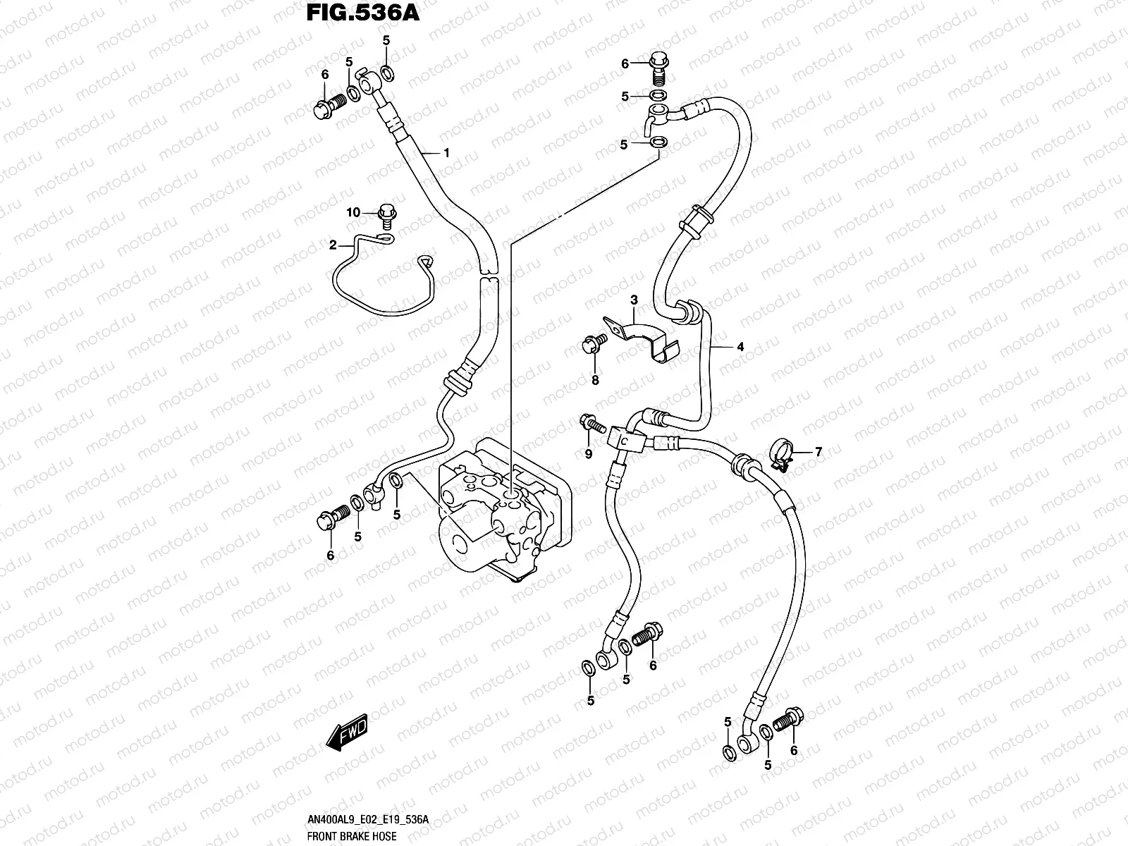 536A - FRONT BRAKE HOSE