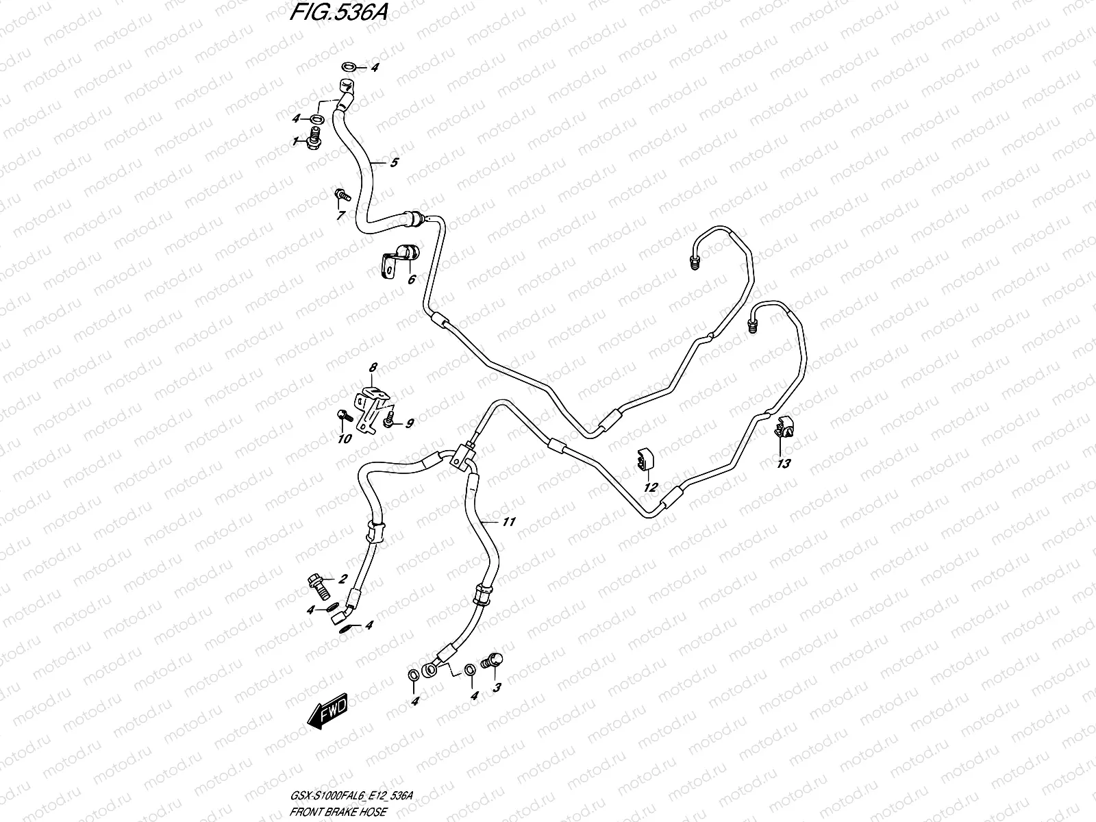 536A - FRONT BRAKE HOSE