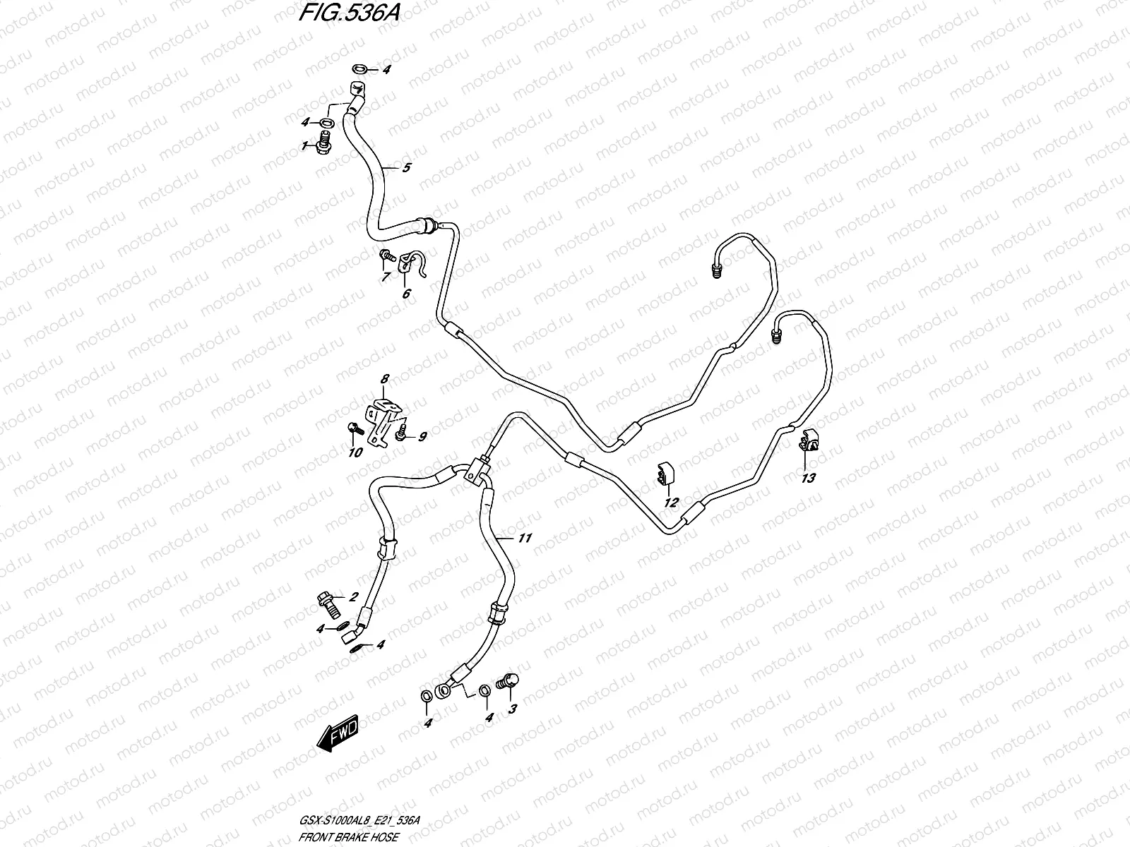 536A - FRONT BRAKE HOSE