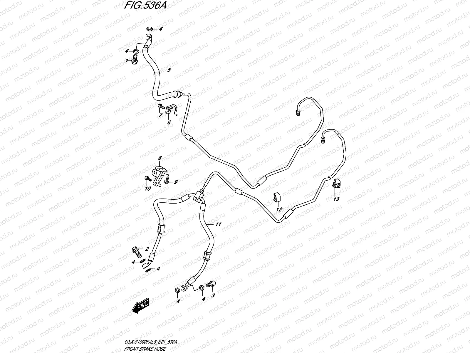 536A - FRONT BRAKE HOSE