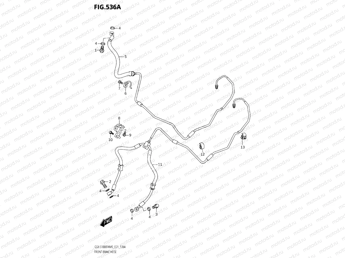 536A - FRONT BRAKE HOSE