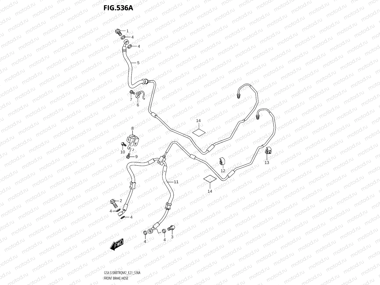 536A - FRONT BRAKE HOSE