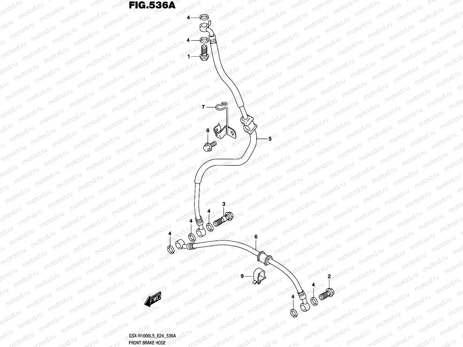 536A - FRONT BRAKE HOSE