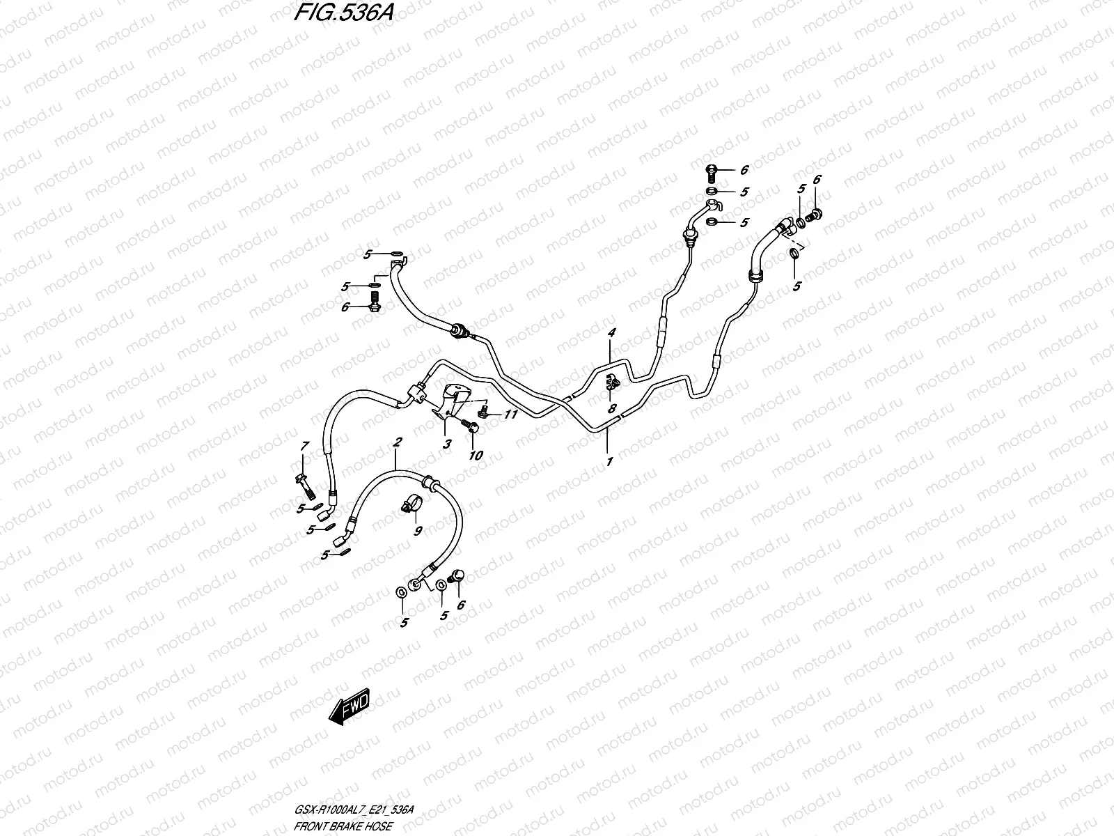 536A - FRONT BRAKE HOSE