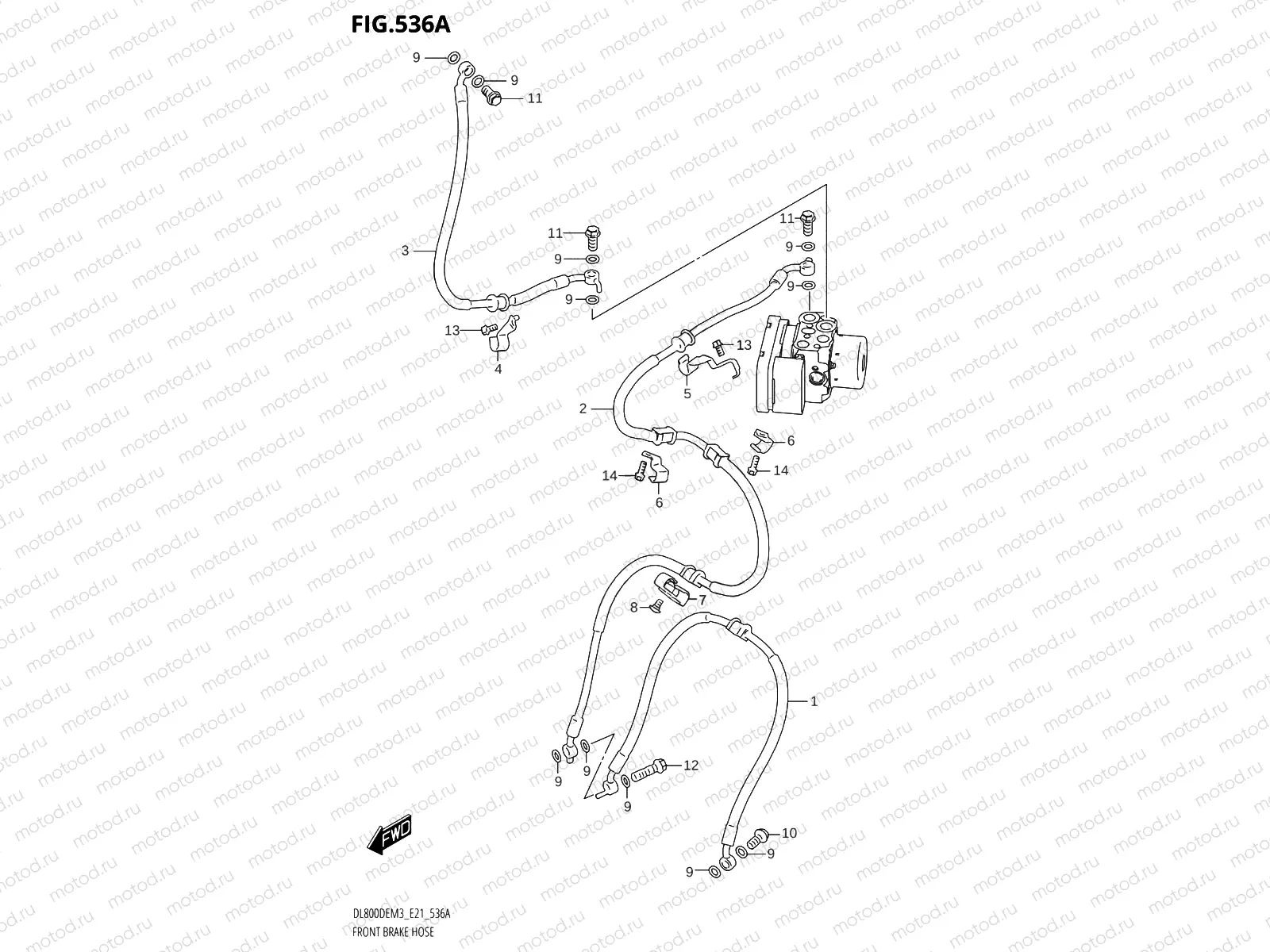 536A - FRONT BRAKE HOSE