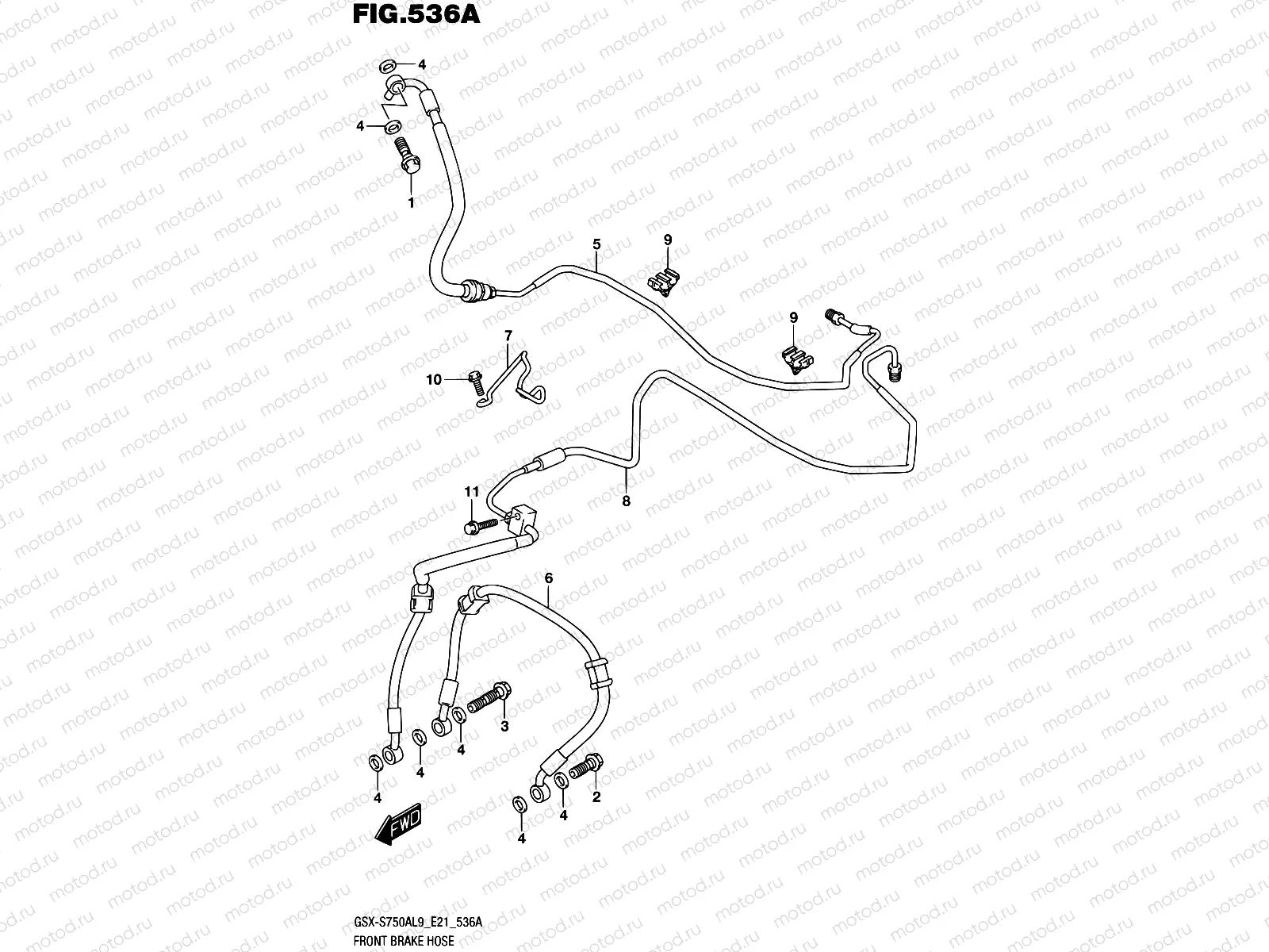 536A - FRONT BRAKE HOSE
