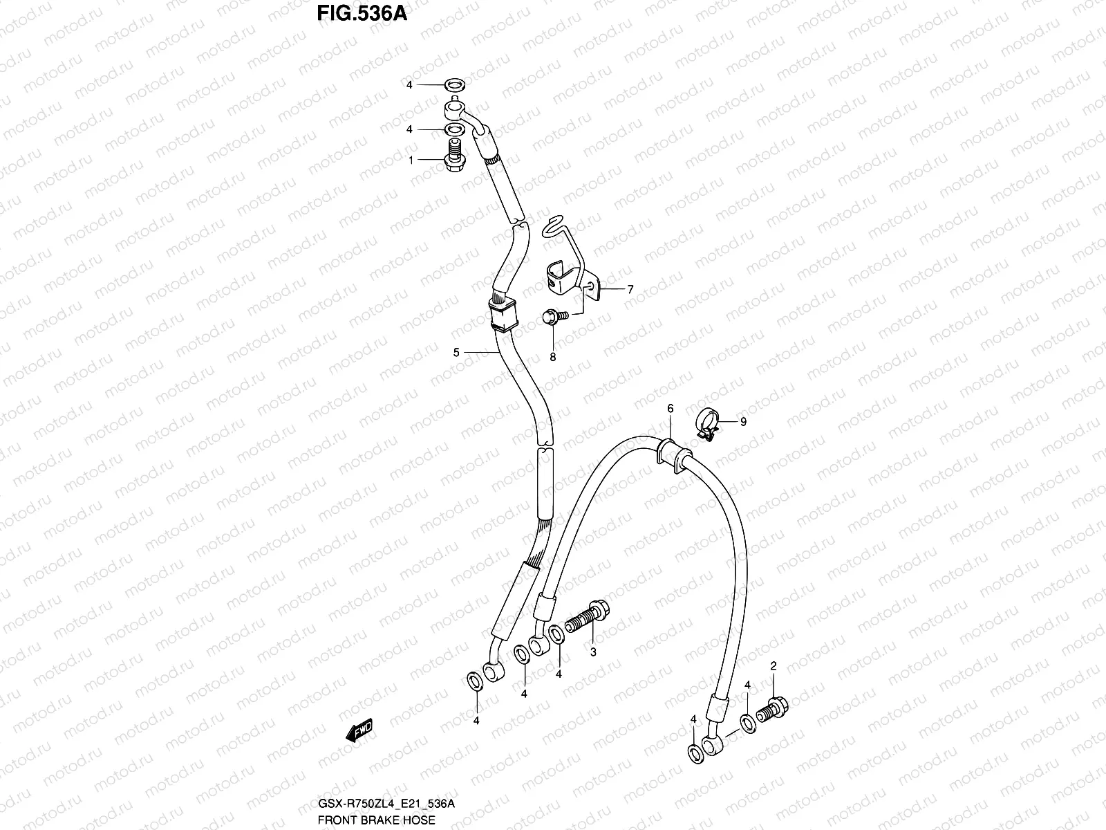 536A - FRONT BRAKE HOSE