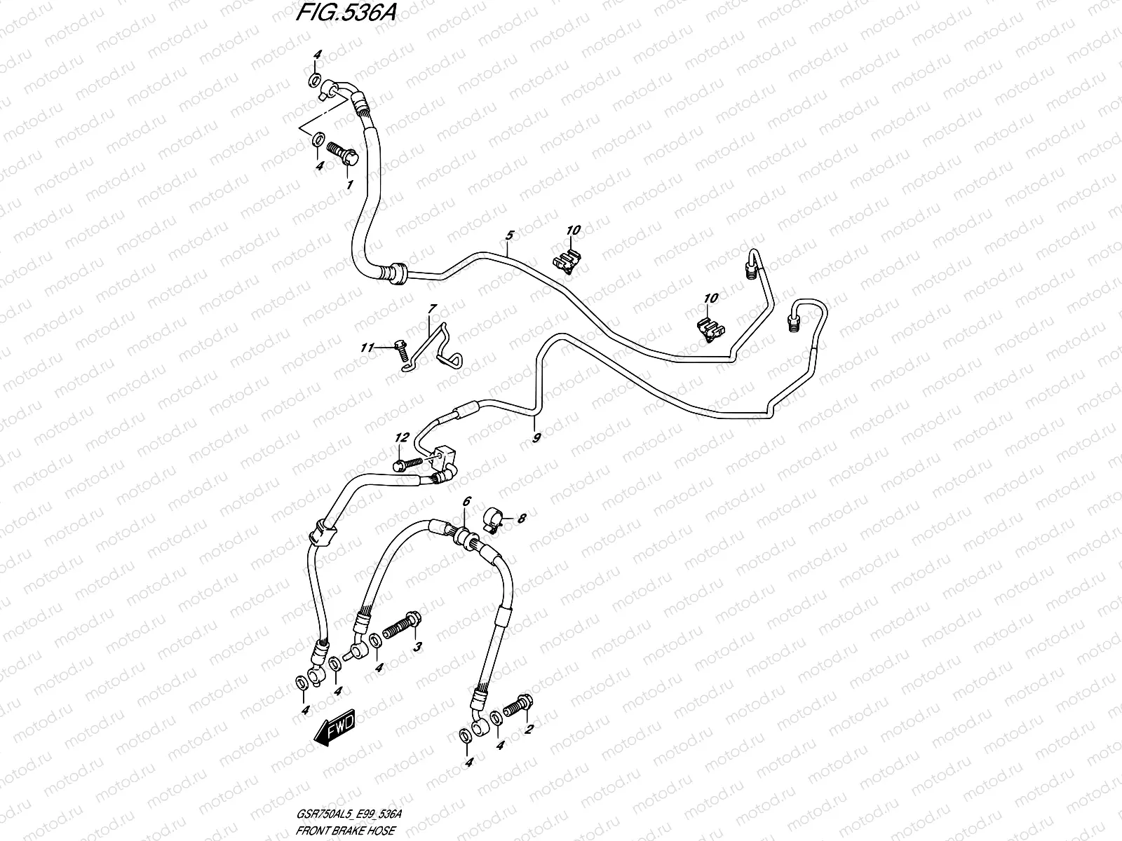 536A - FRONT BRAKE HOSE
