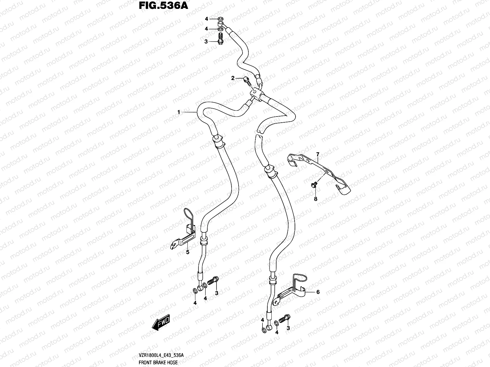 536A - FRONT BRAKE HOSE
