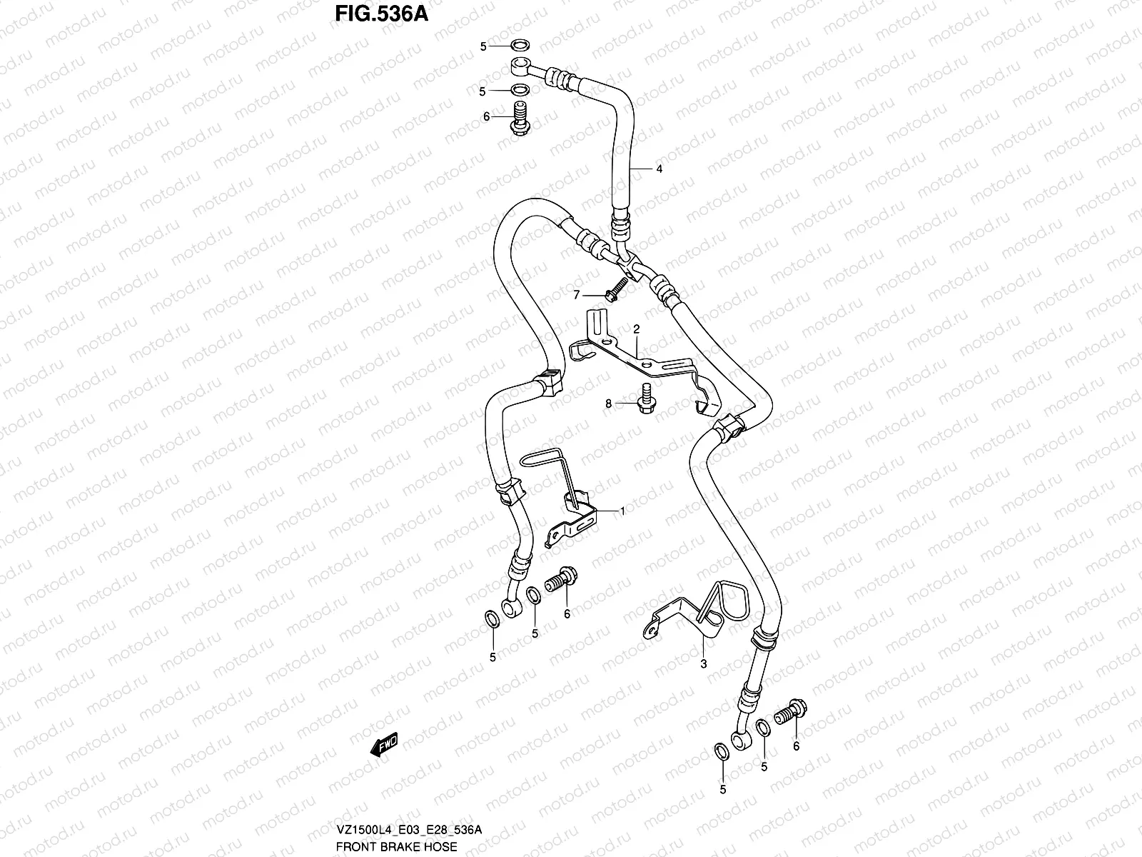 536A - FRONT BRAKE HOSE