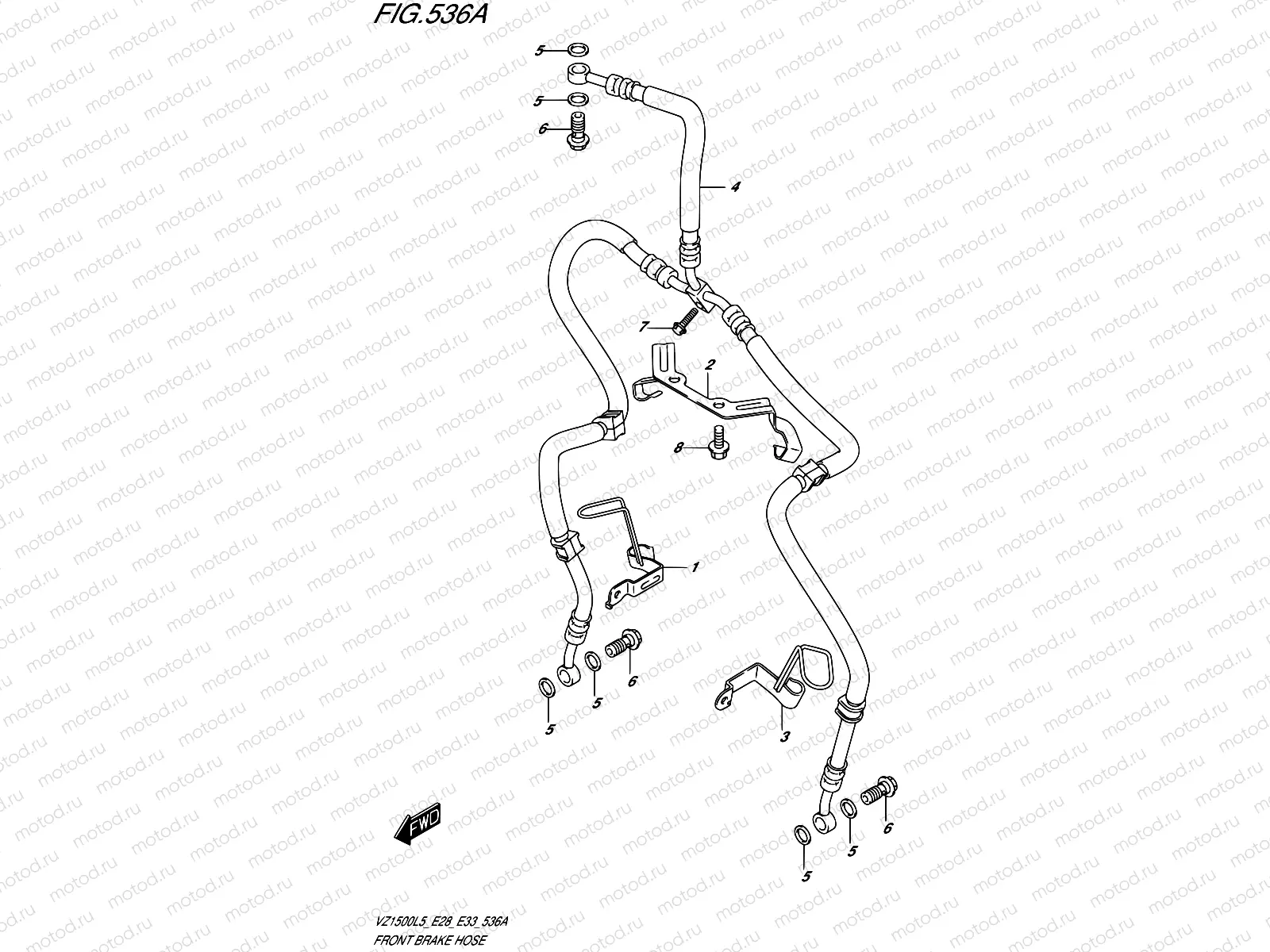 536A - FRONT BRAKE HOSE