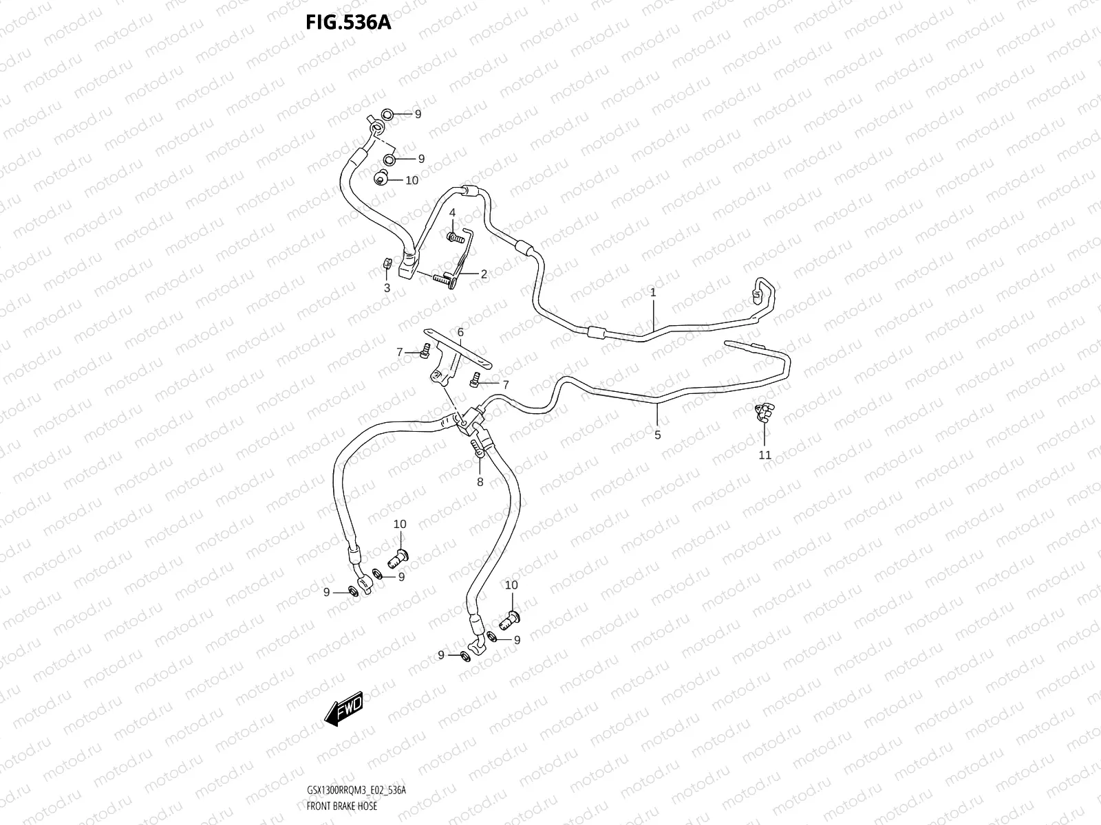 536A - FRONT BRAKE HOSE