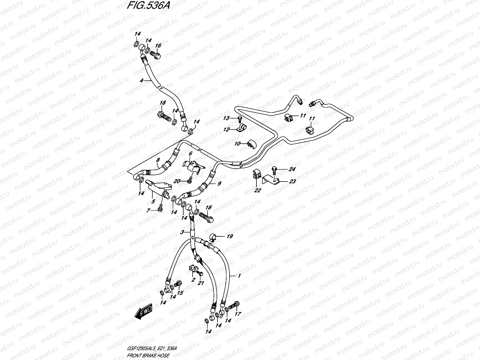 536A - FRONT BRAKE HOSE