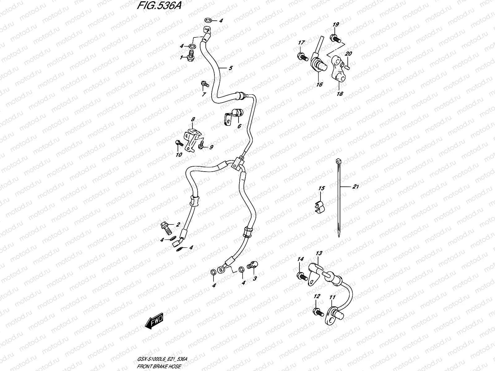 536A - FRONT BRAKE HOSE (GSX-S1000L6 E21)
