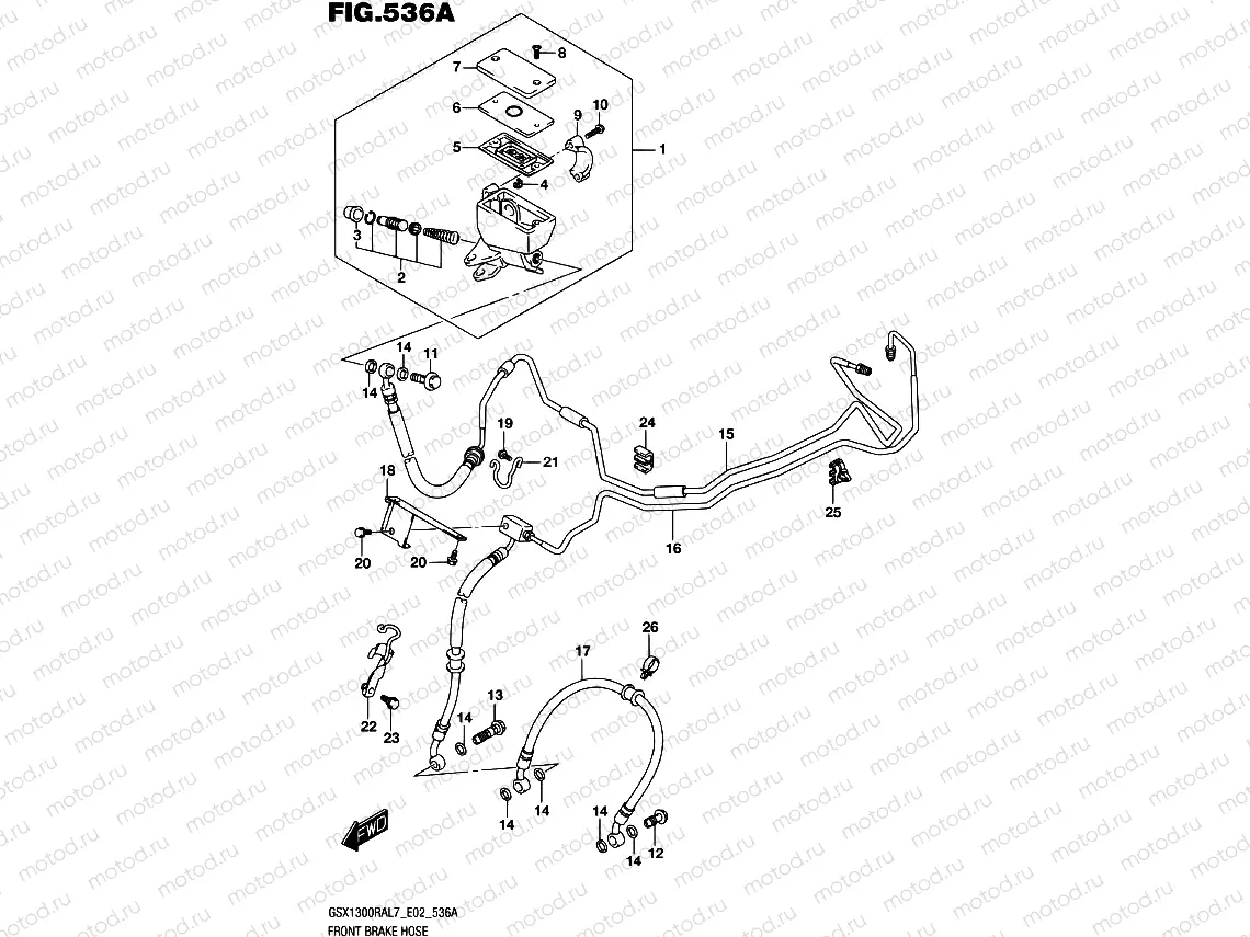 536A - FRONT BRAKE HOSE (GSX1300RAL7 E02)