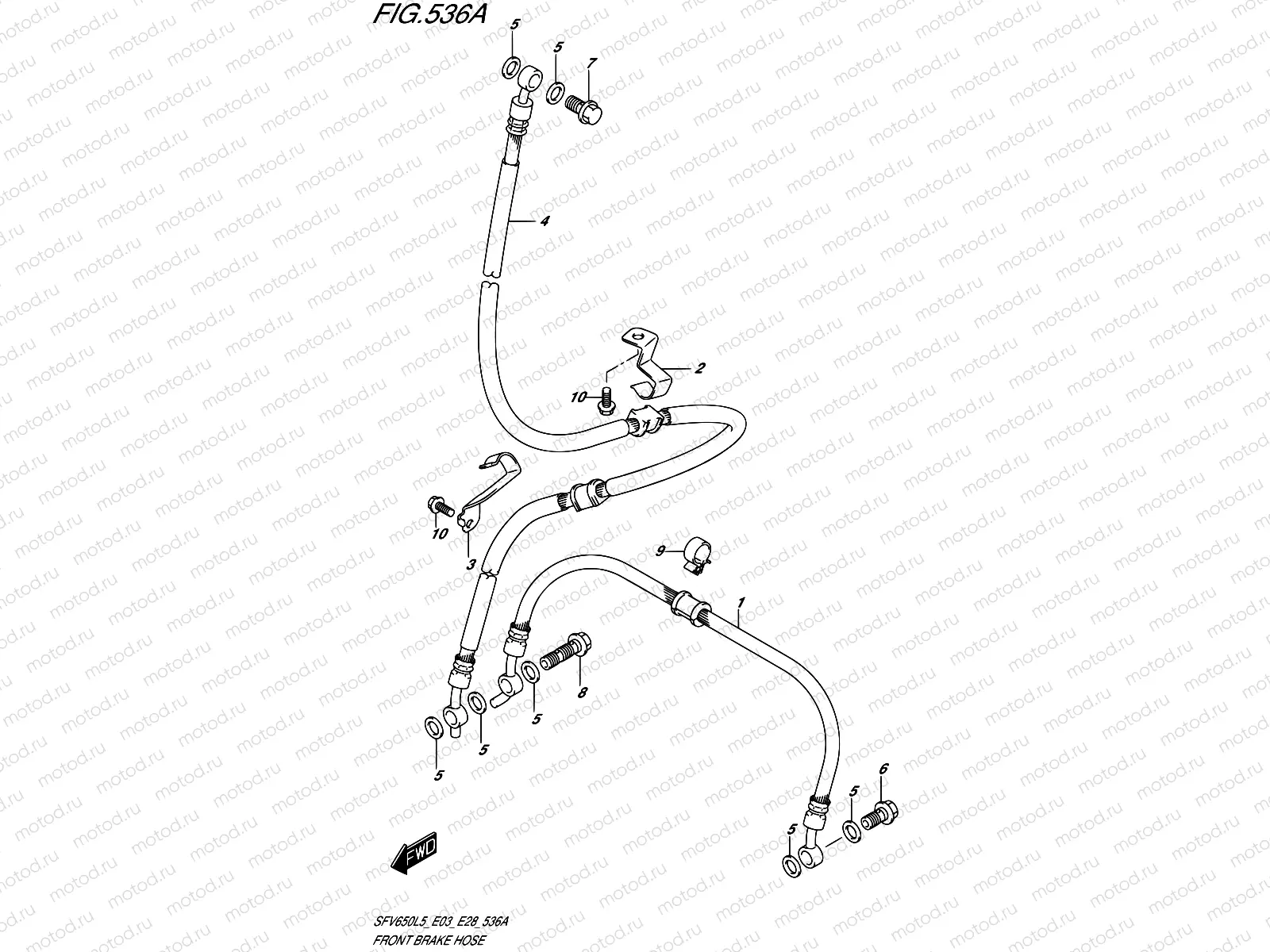 536A - FRONT BRAKE HOSE (SFV650L5 E03)