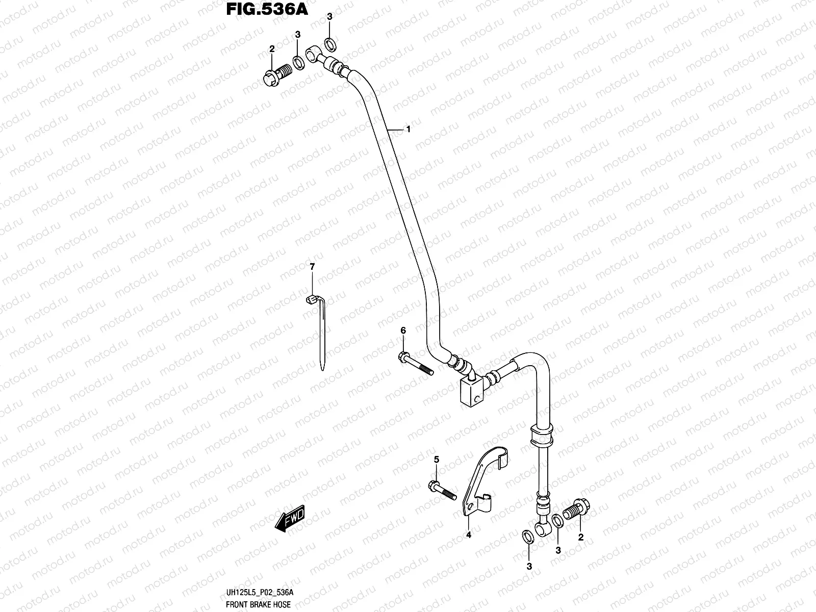 536A - FRONT BRAKE HOSE (UH125L5 P02)