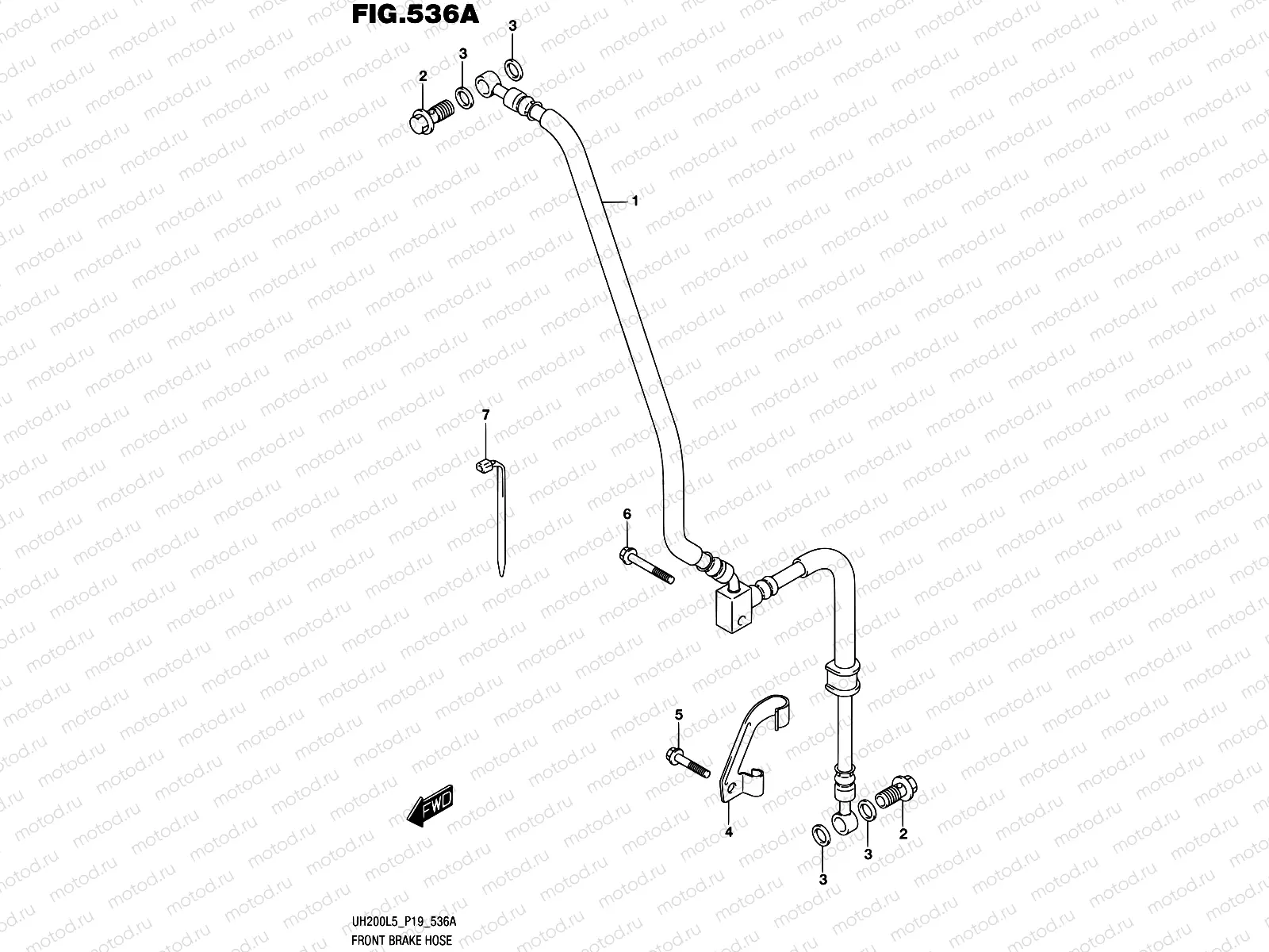 536A - FRONT BRAKE HOSE (UH200L5 P04)