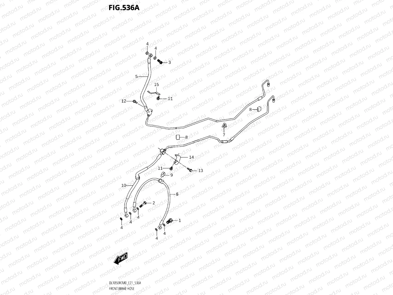 536B - FRONT BRAKE HOSE