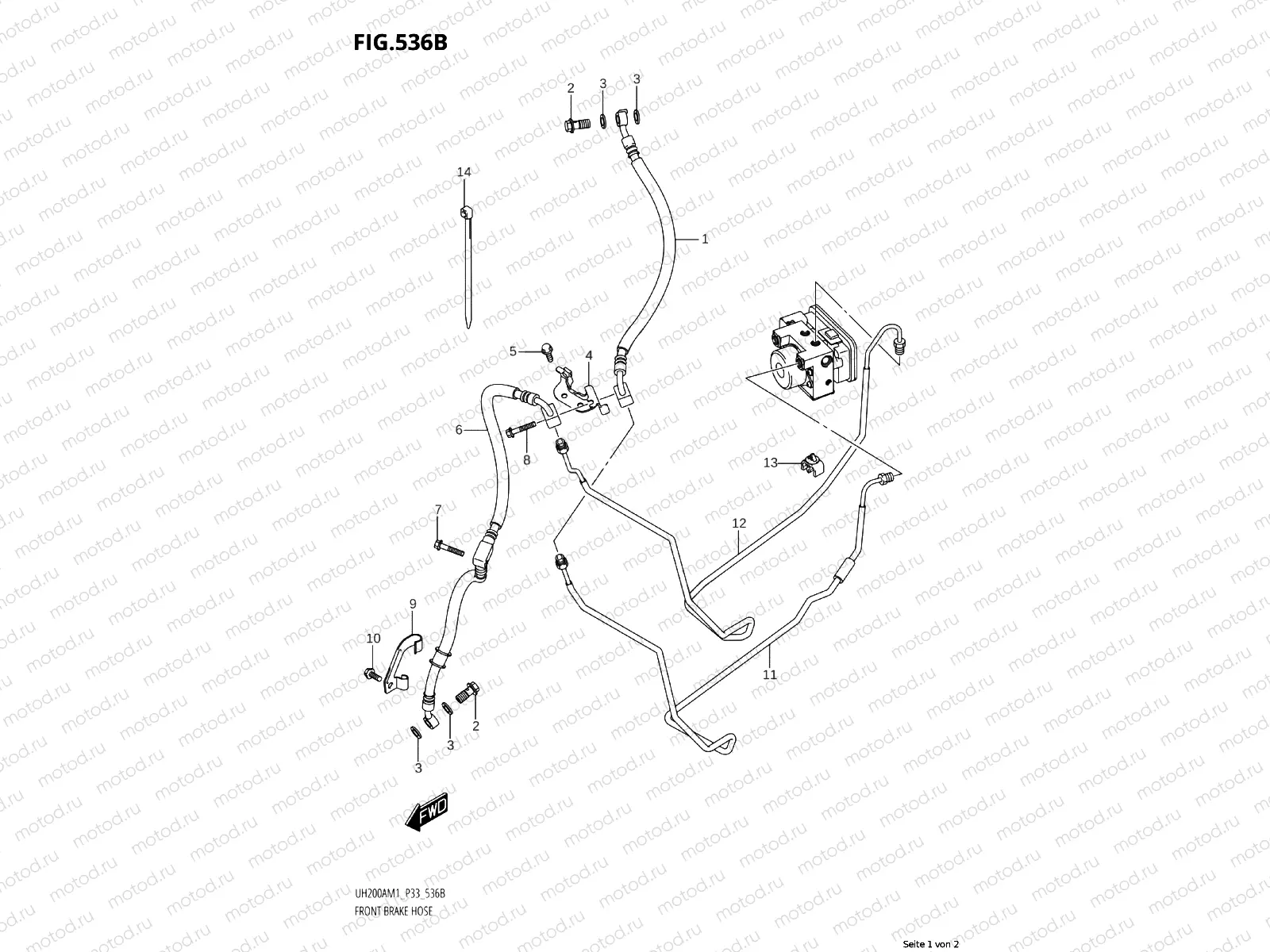 536B - FRONT BRAKE LINE