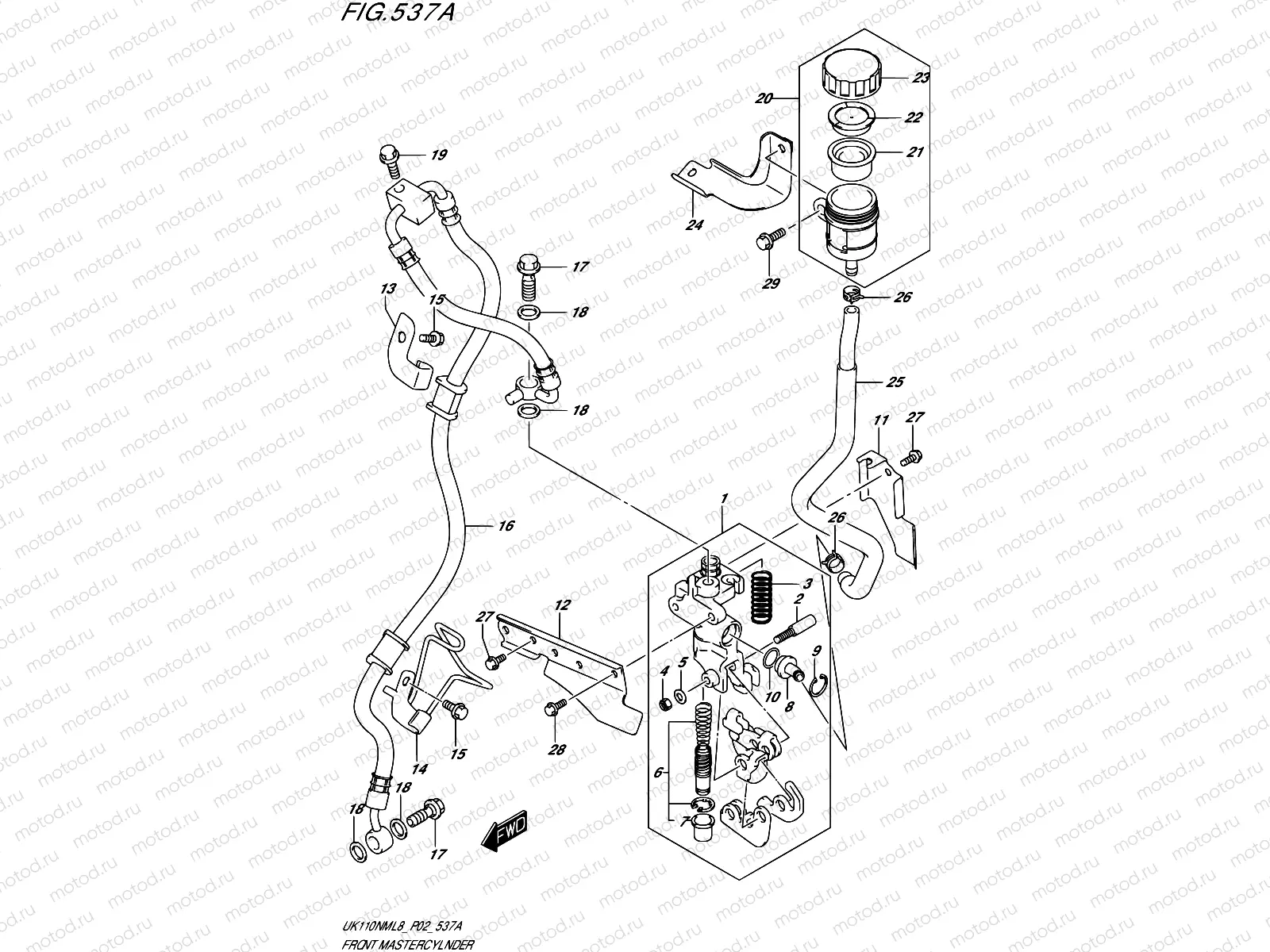 537A - FRONT MASTER CYLINDER