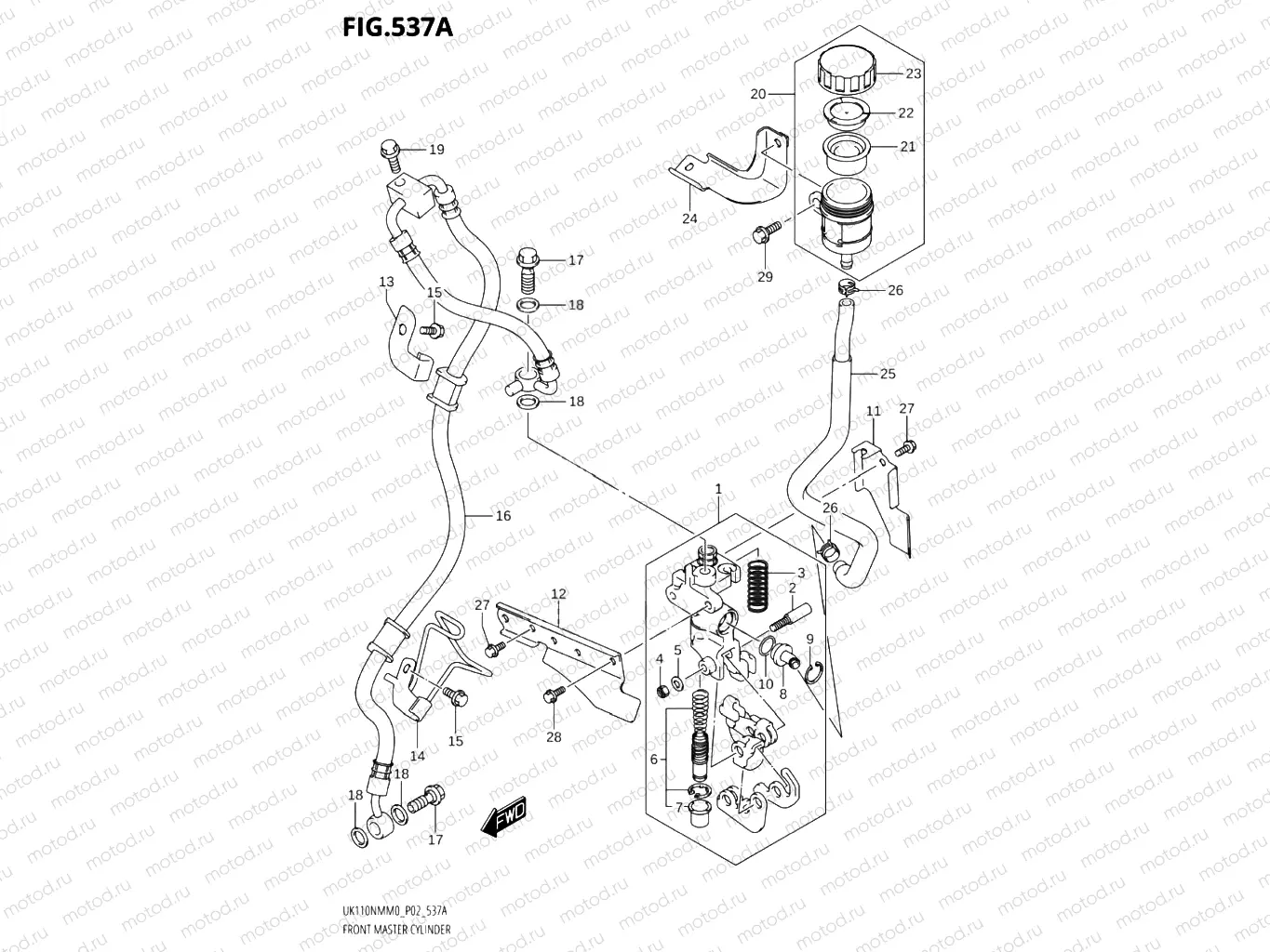 537A - FRONT MASTER CYLINDER