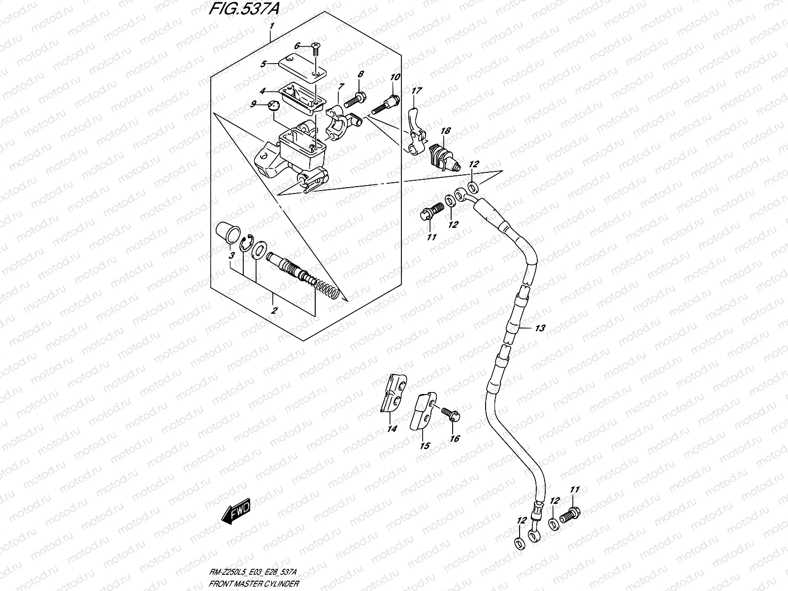 537A - FRONT MASTER CYLINDER