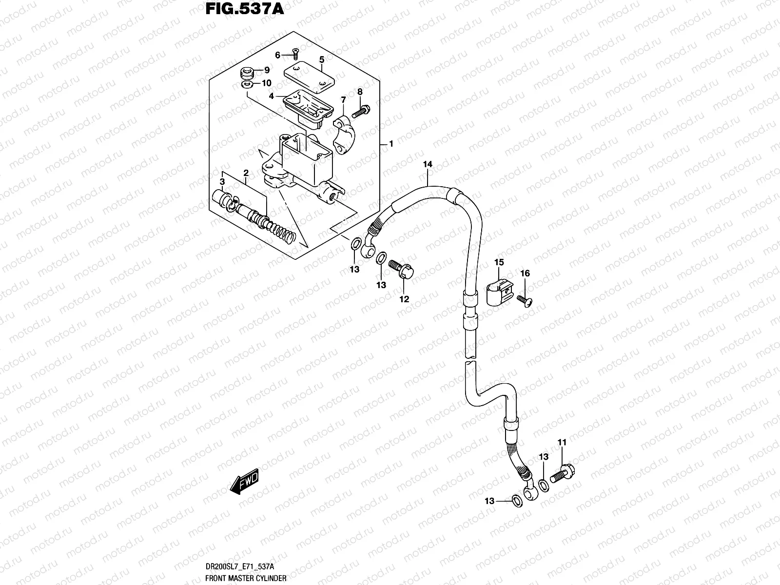 537A - FRONT MASTER CYLINDER