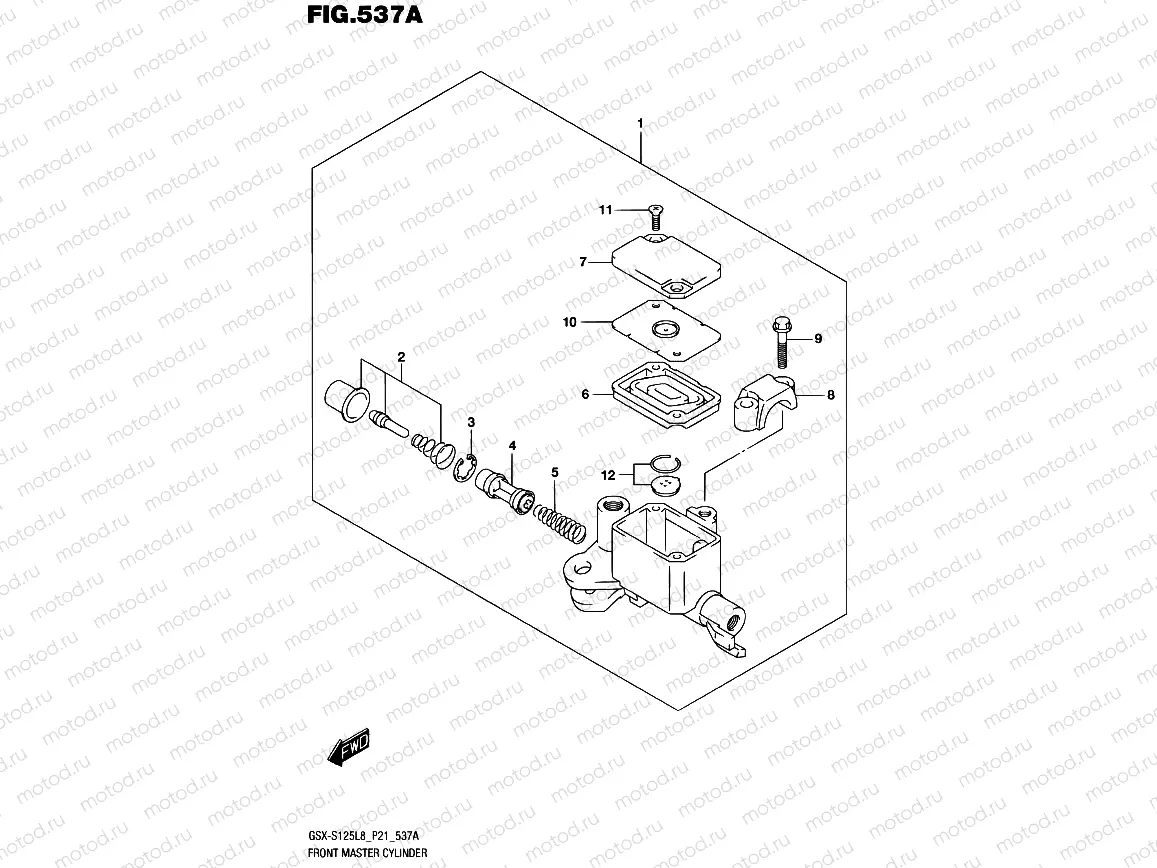 537A - FRONT MASTER CYLINDER