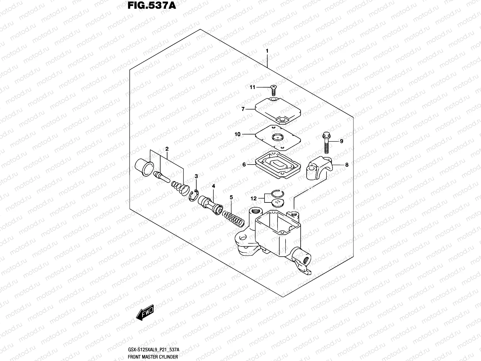 537A - FRONT MASTER CYLINDER