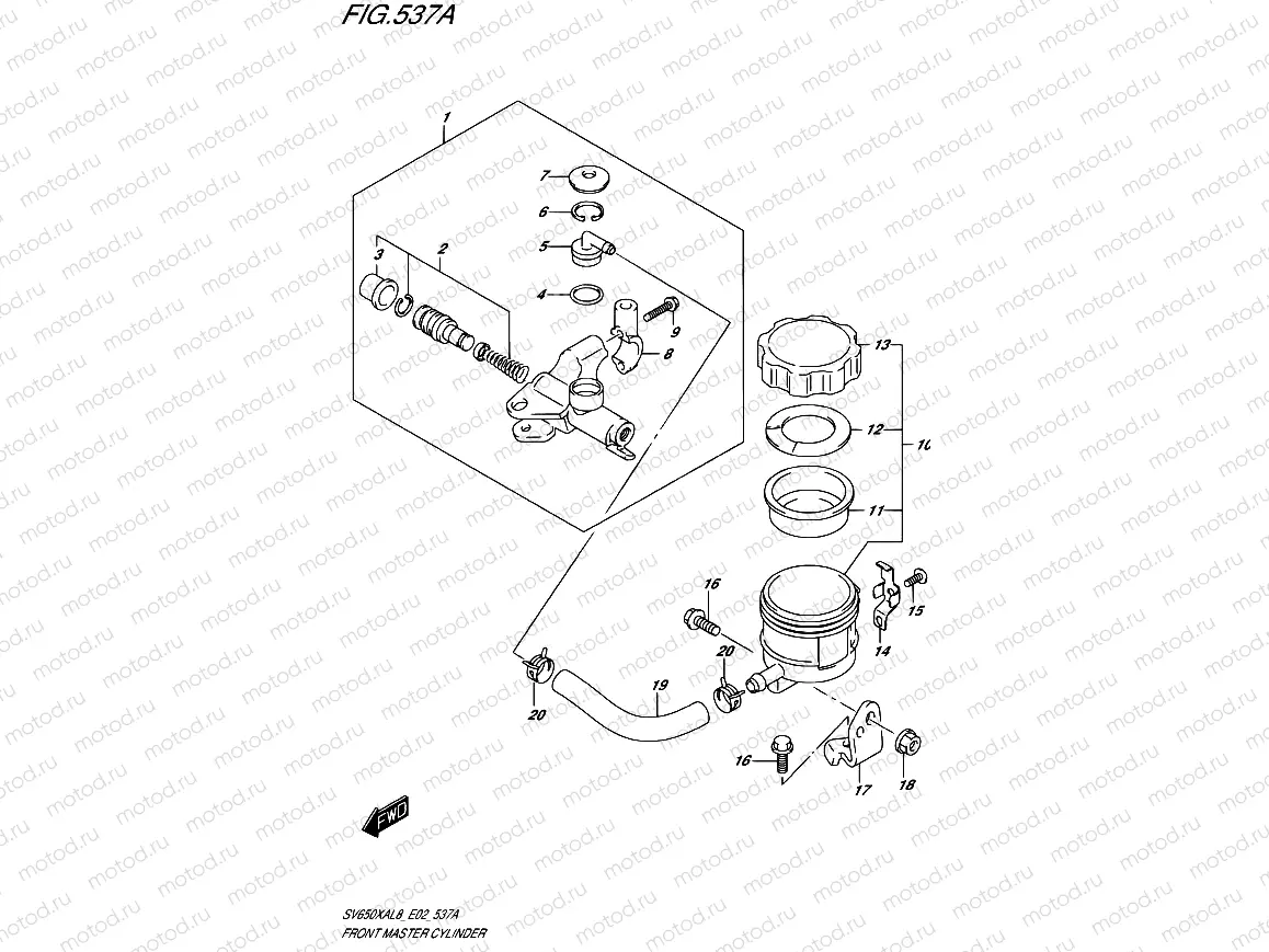537A - FRONT MASTER CYLINDER
