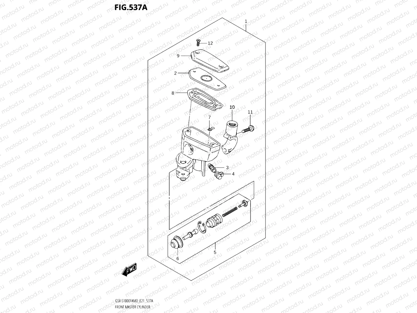 537A - FRONT MASTER CYLINDER