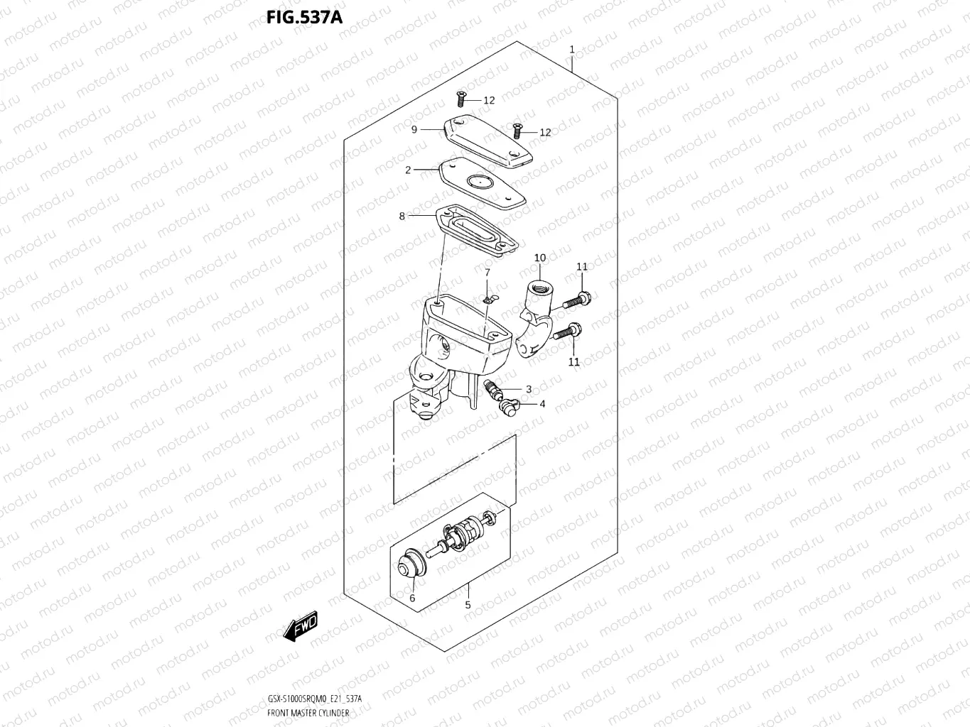 537A - FRONT MASTER CYLINDER