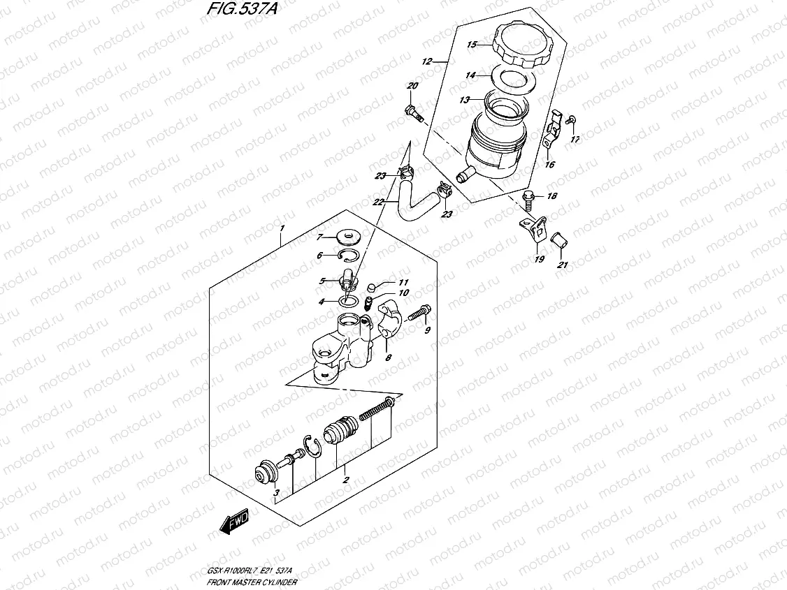 537A - FRONT MASTER CYLINDER