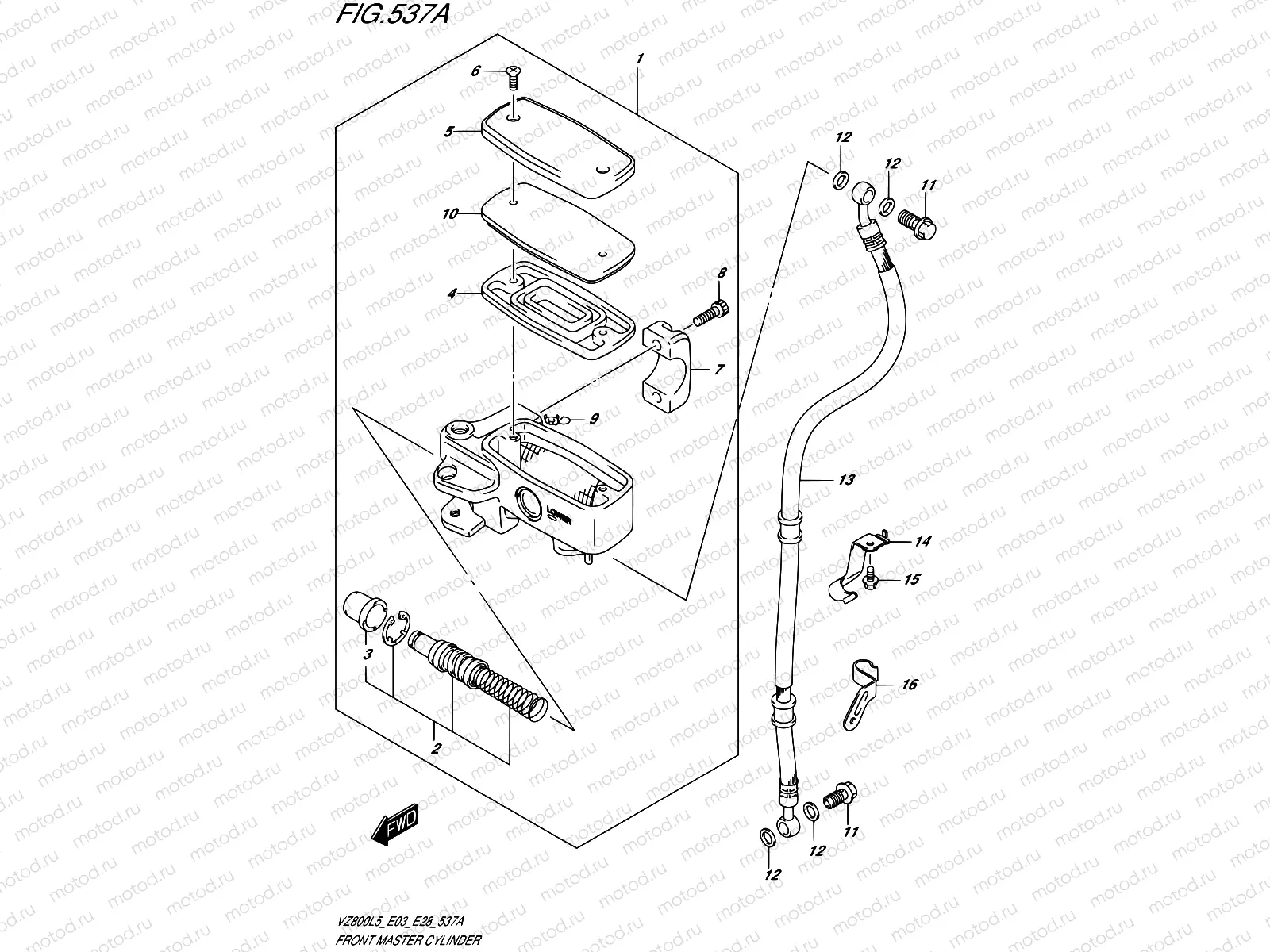537A - FRONT MASTER CYLINDER
