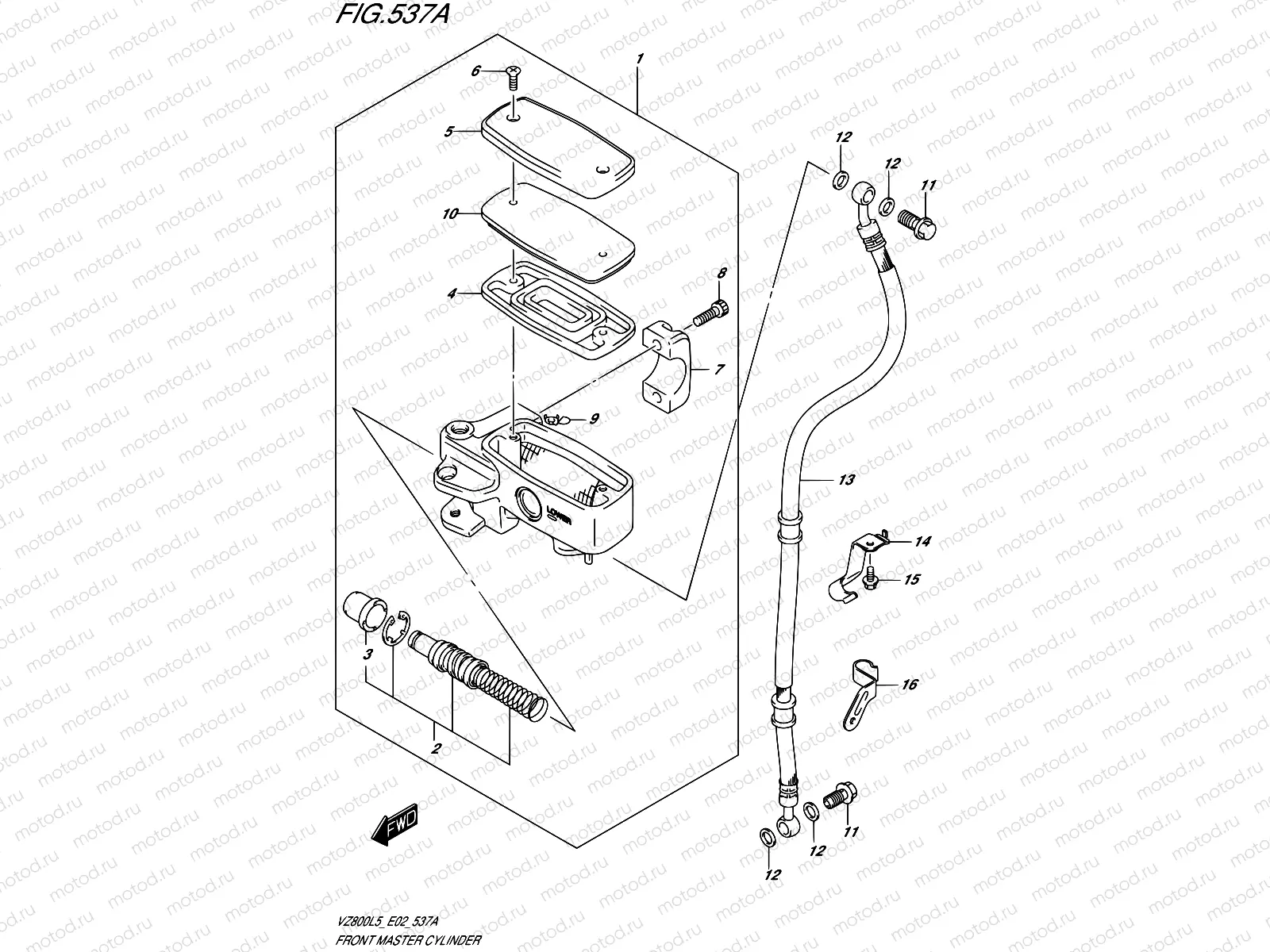 537A - FRONT MASTER CYLINDER