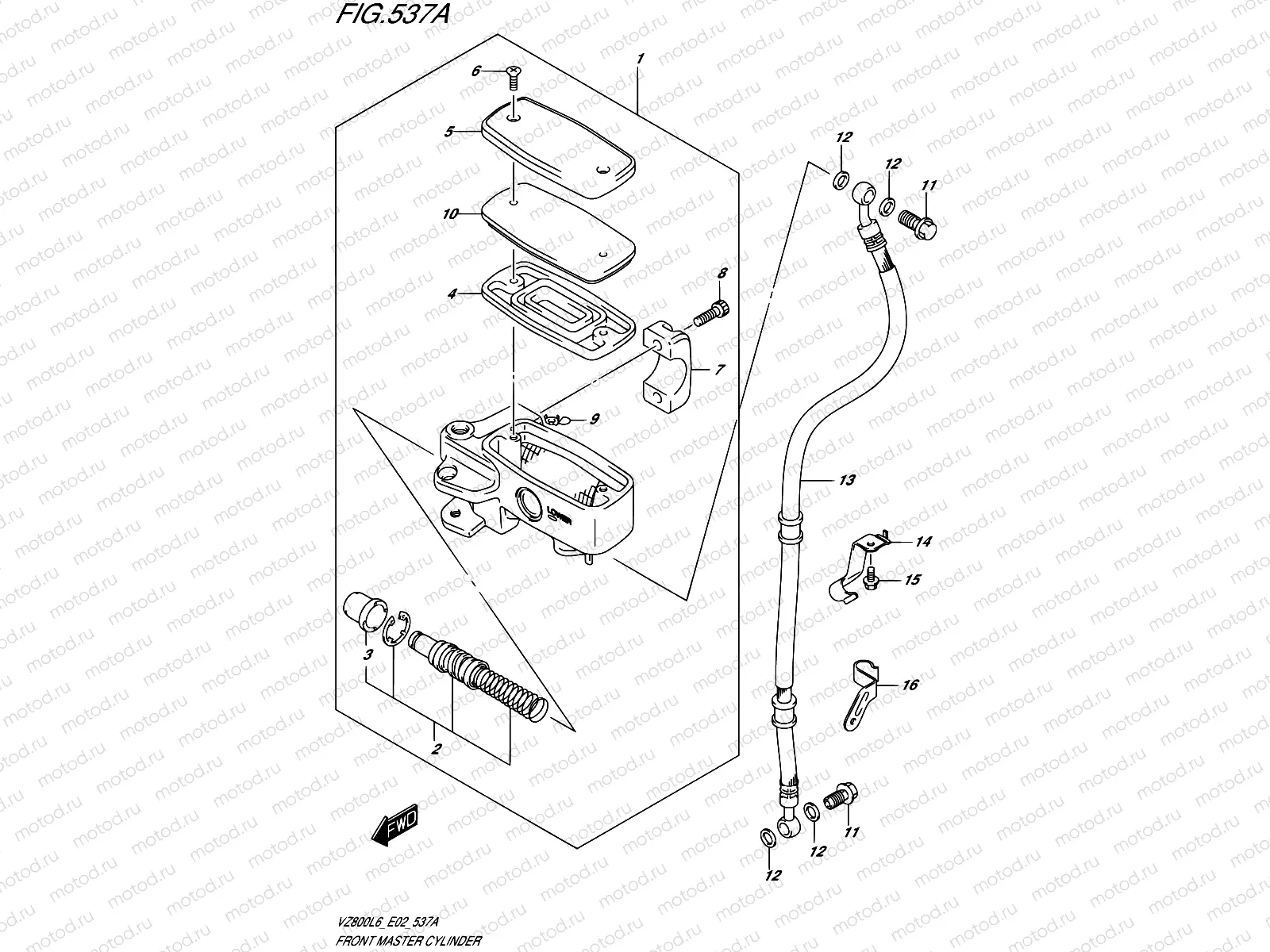 537A - FRONT MASTER CYLINDER
