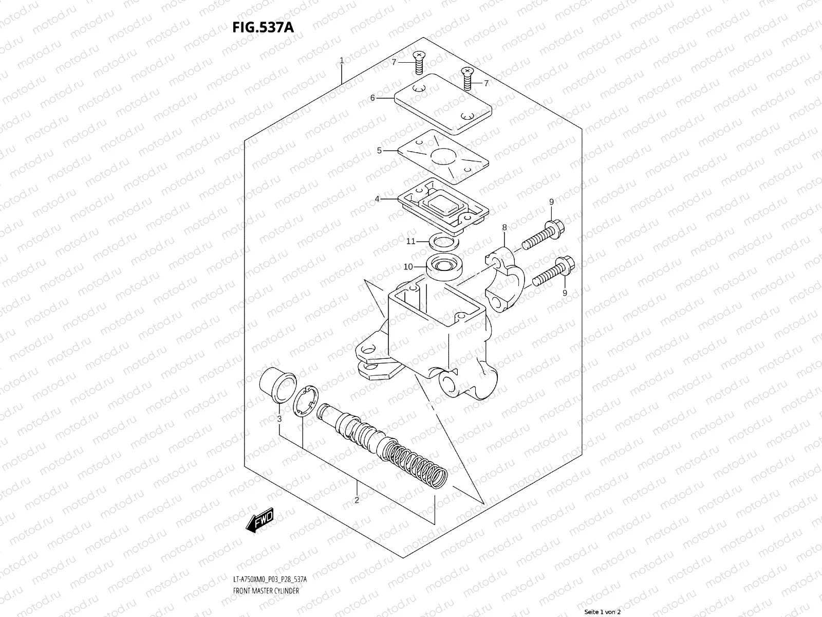 537A - FRONT MASTER CYLINDER