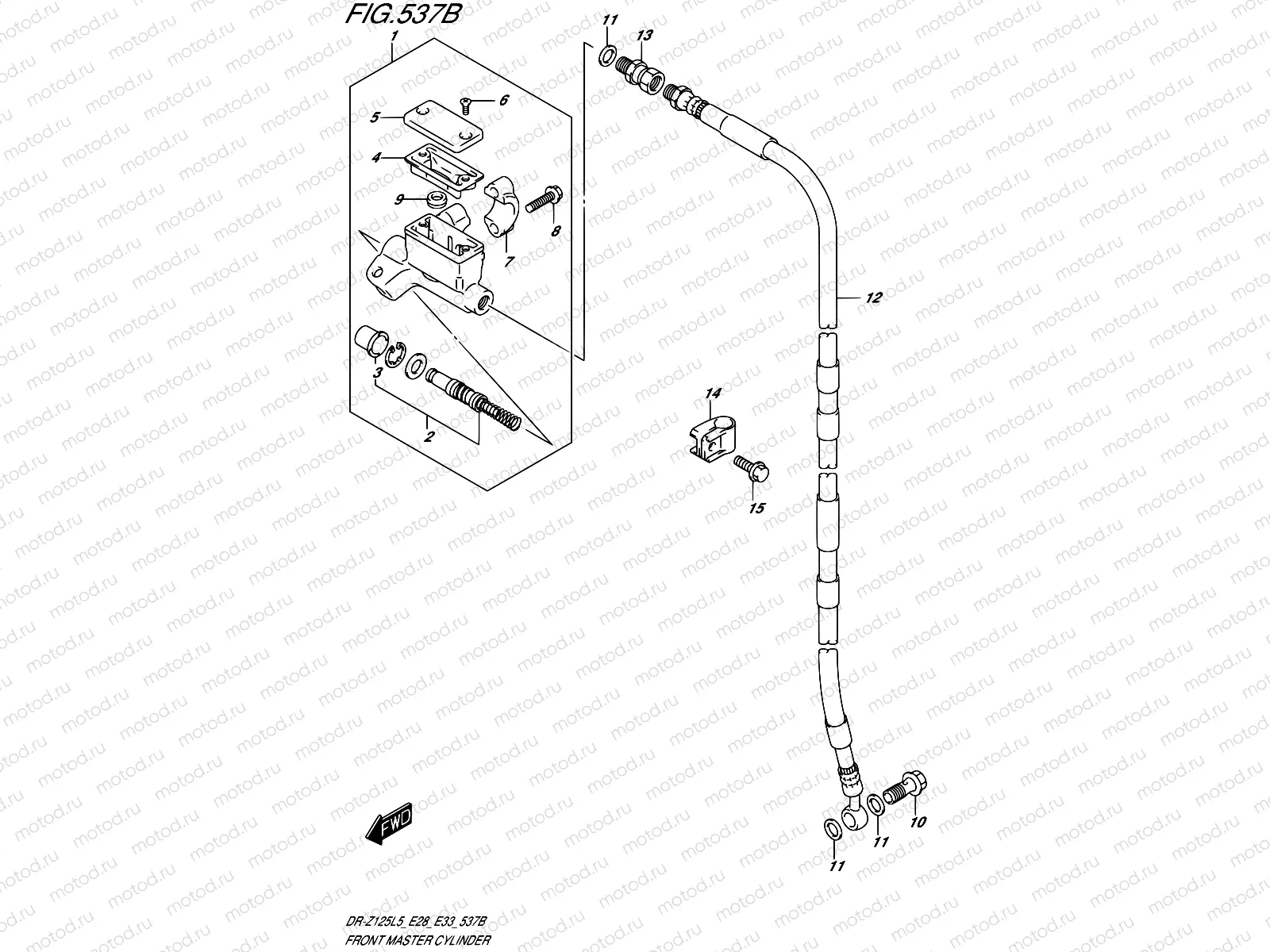 537B - FRONT MASTER CYLINDER (DR-Z125LL5 E33)