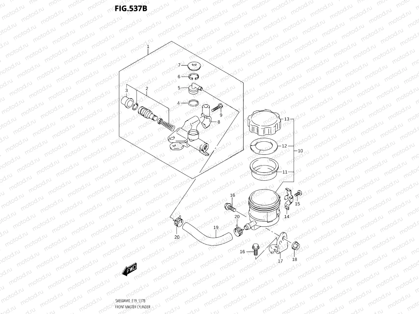 537B - FRONT MASTER CYLINDER (SV650XA,SV650XAU)