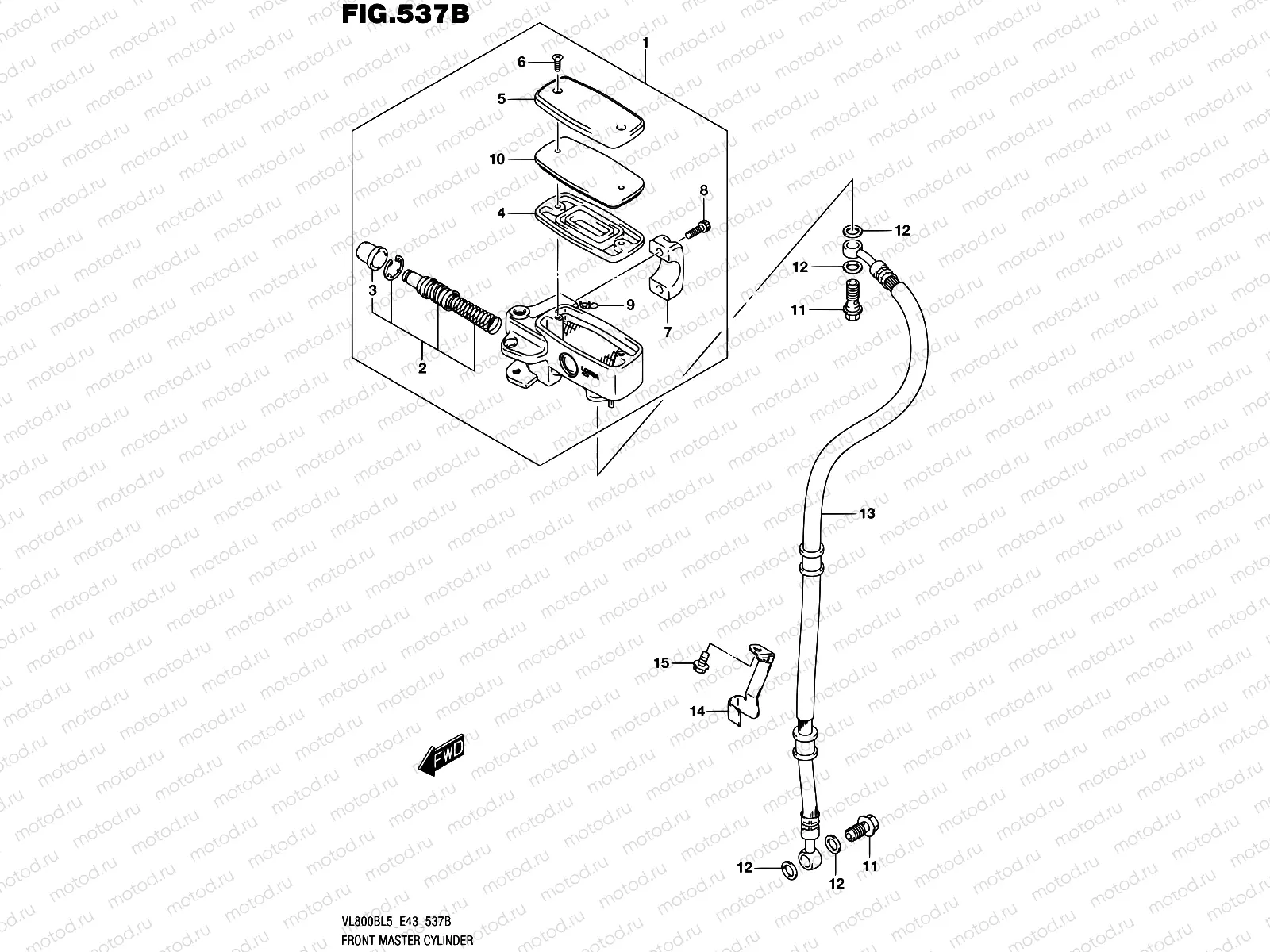 537B - FRONT MASTER CYLINDER (VL800BL5 E43)