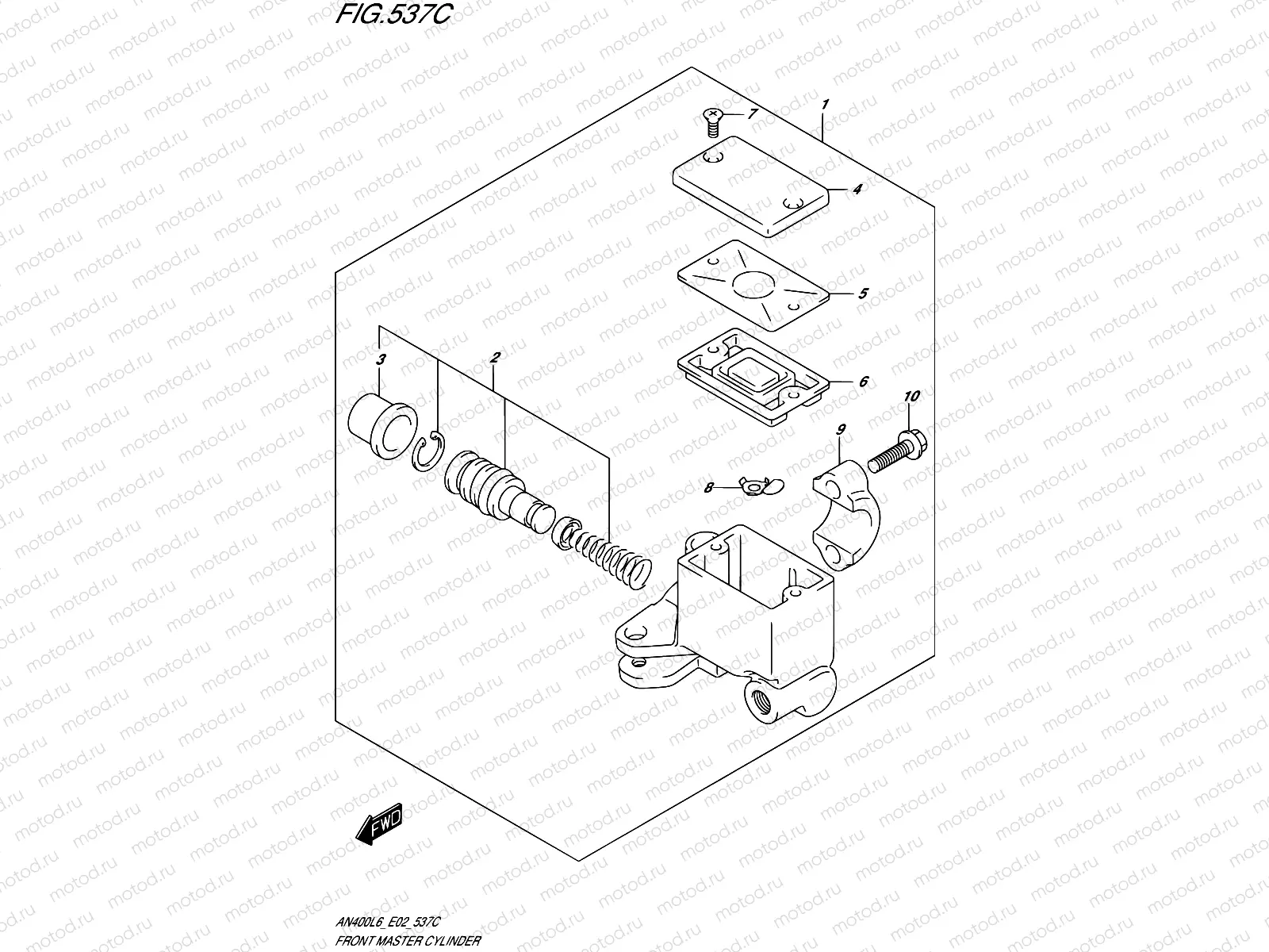 537C - FRONT MASTER CYLINDER (AN400AL6 E19)