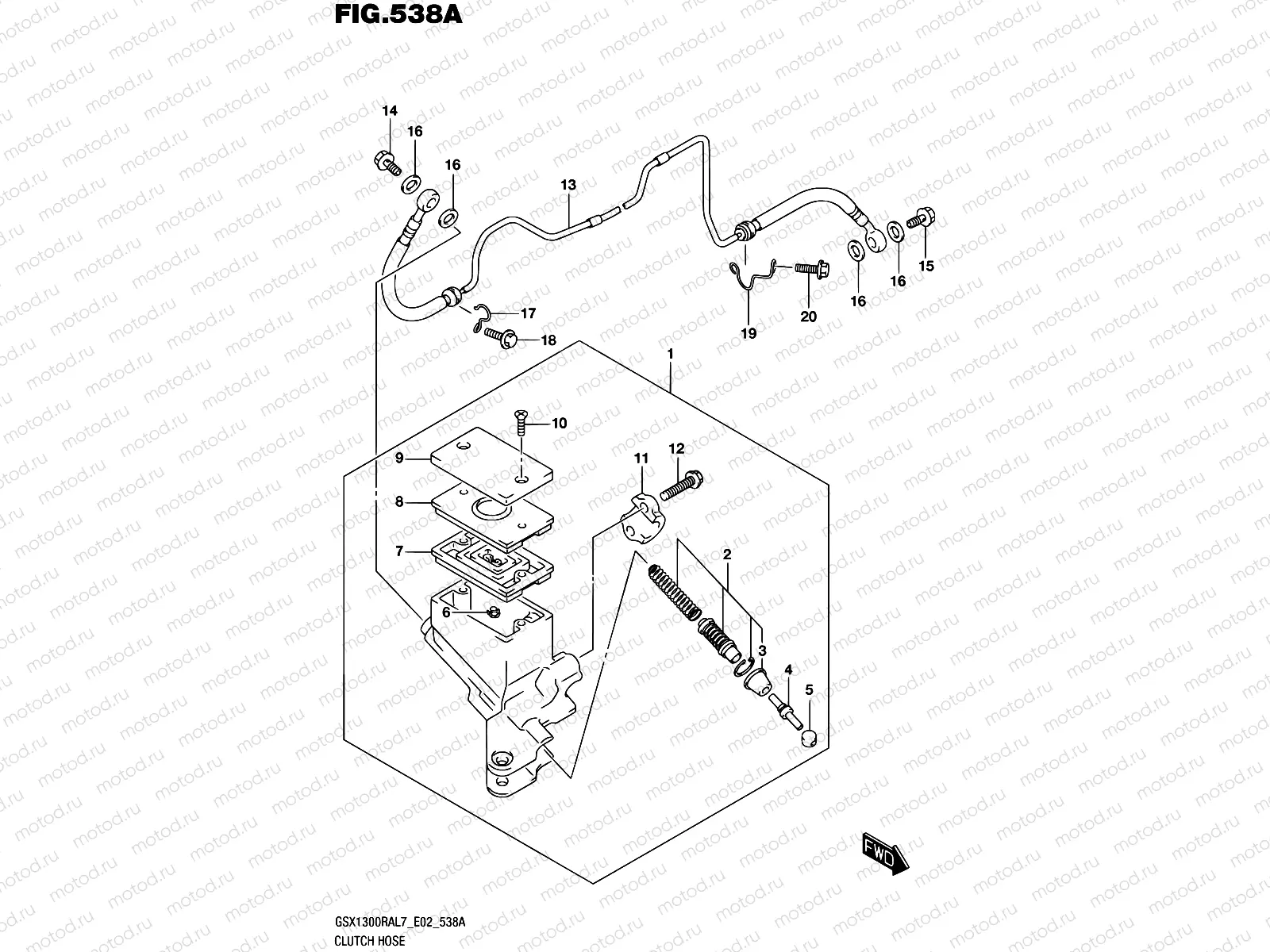 538A - CLUTCH HOSE (GSX1300RAL7 E02)