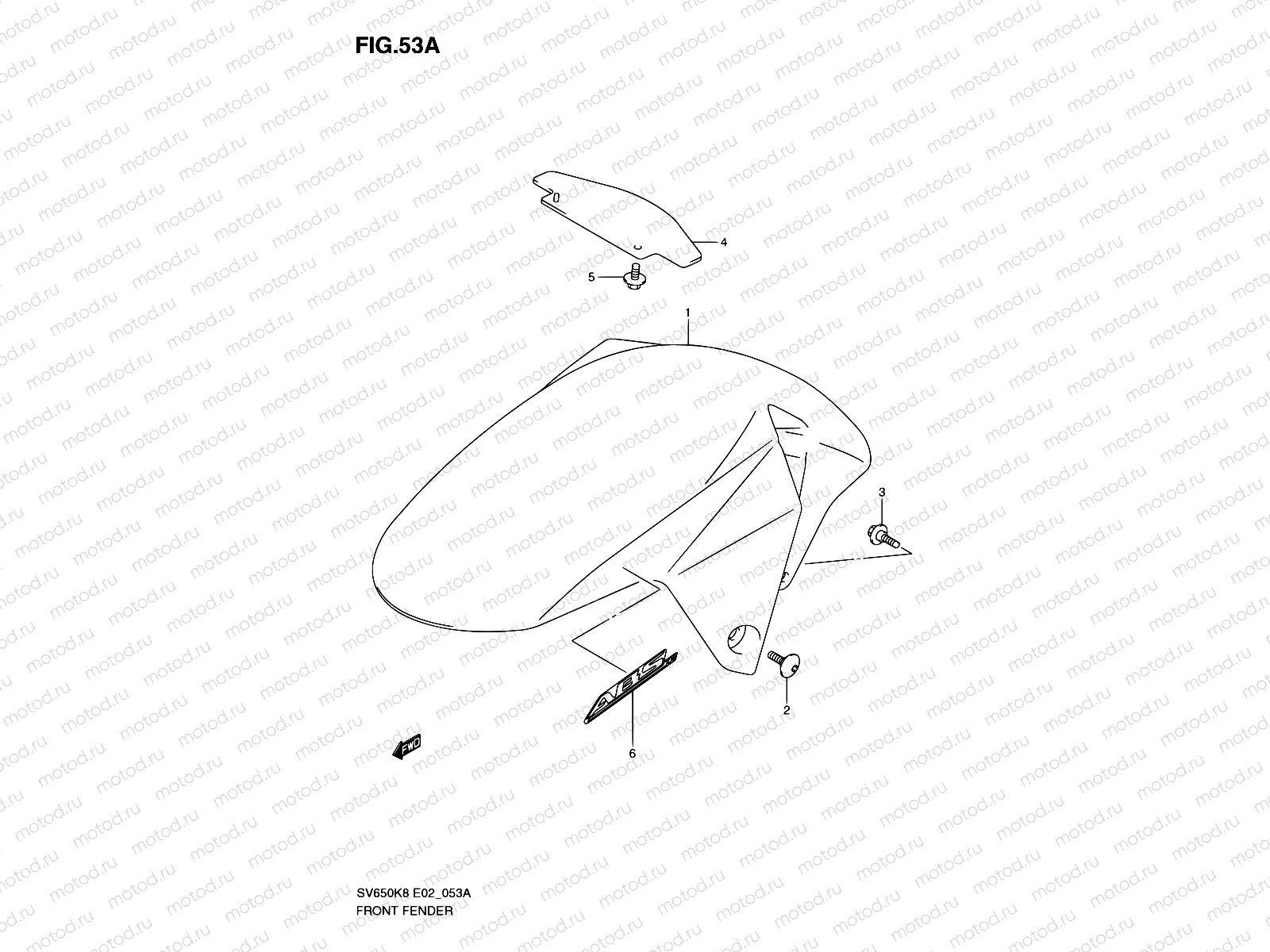 53A - FRONT FENDER (MODEL K9)
