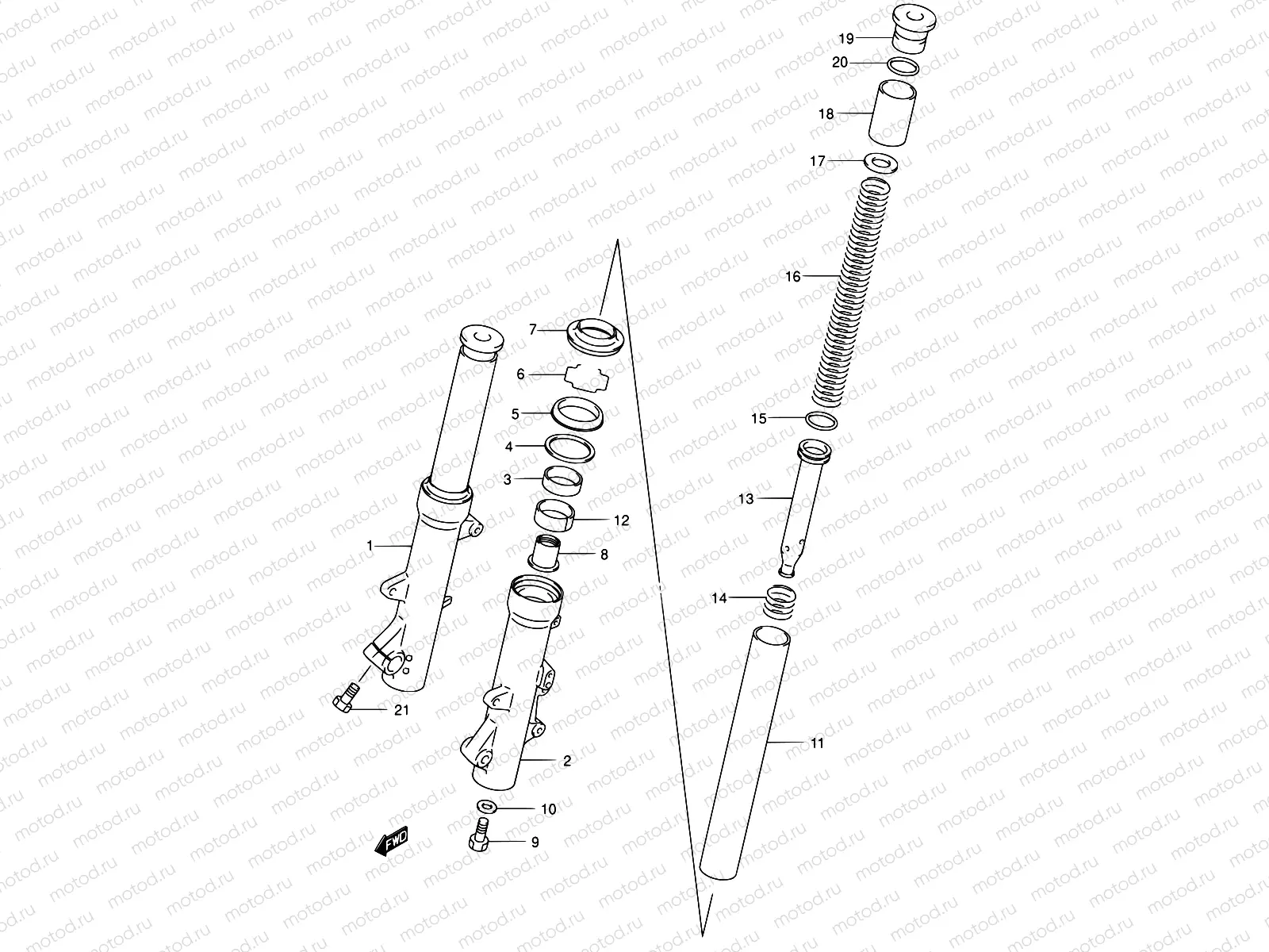 53A - FRONT FORK DAMPER (MODEL Y)