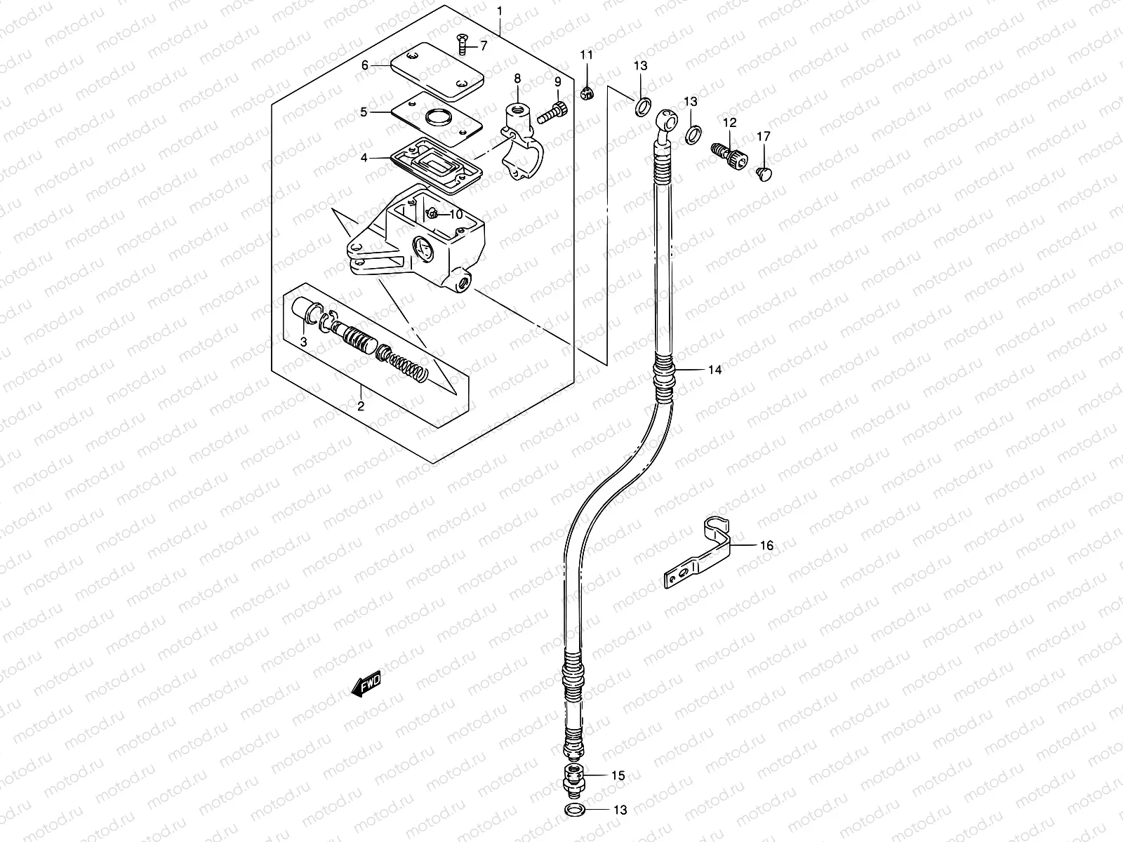 53A - FRONT MASTER CYLINDER (MODEL K5/K6/K7/K8)
