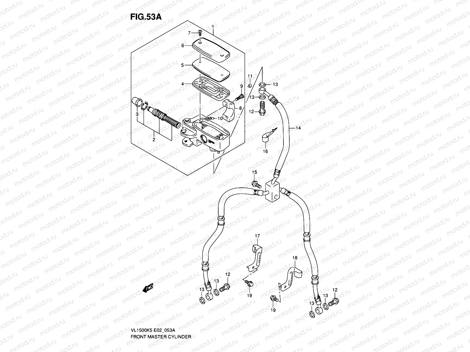 53A - FRONT MASTER CYLINDER (MODEL K7/K8/K9)